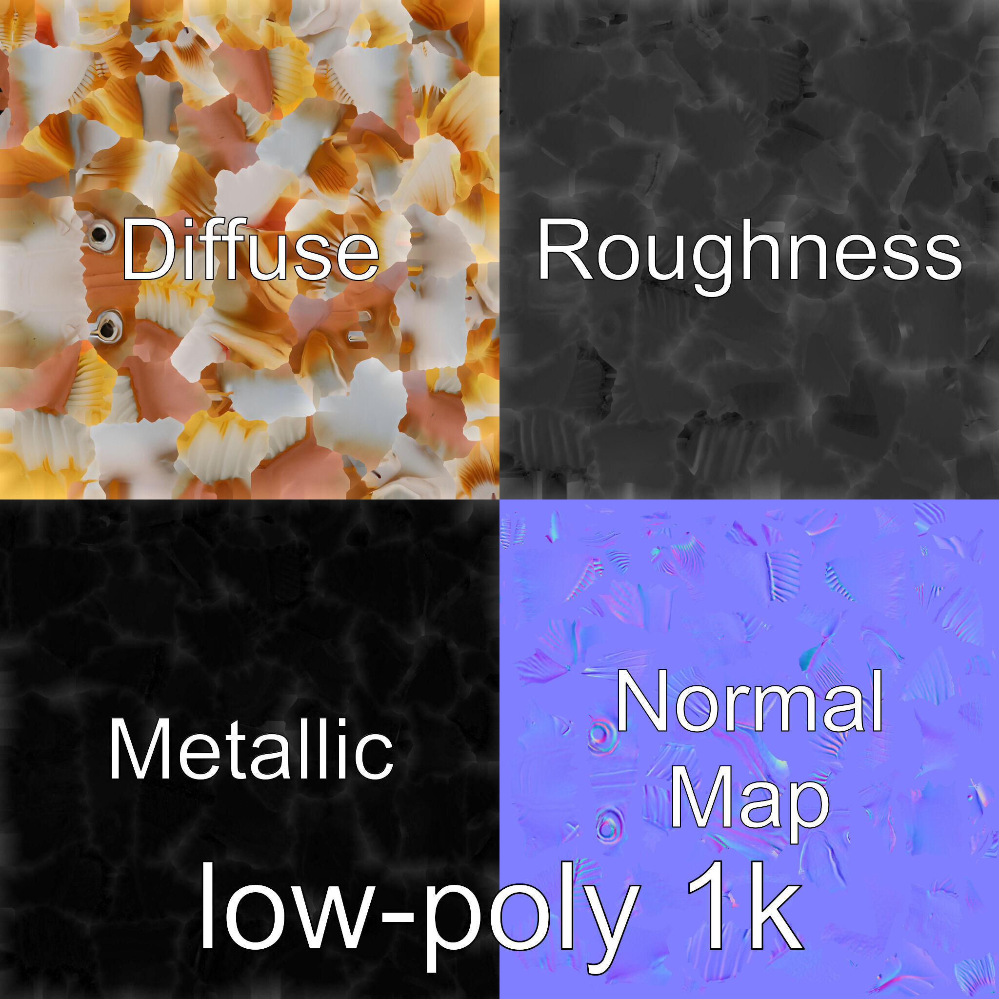 Ocean Sunfish With Flattened Body and Large Fins 3D Model Low-poly 3D model_18