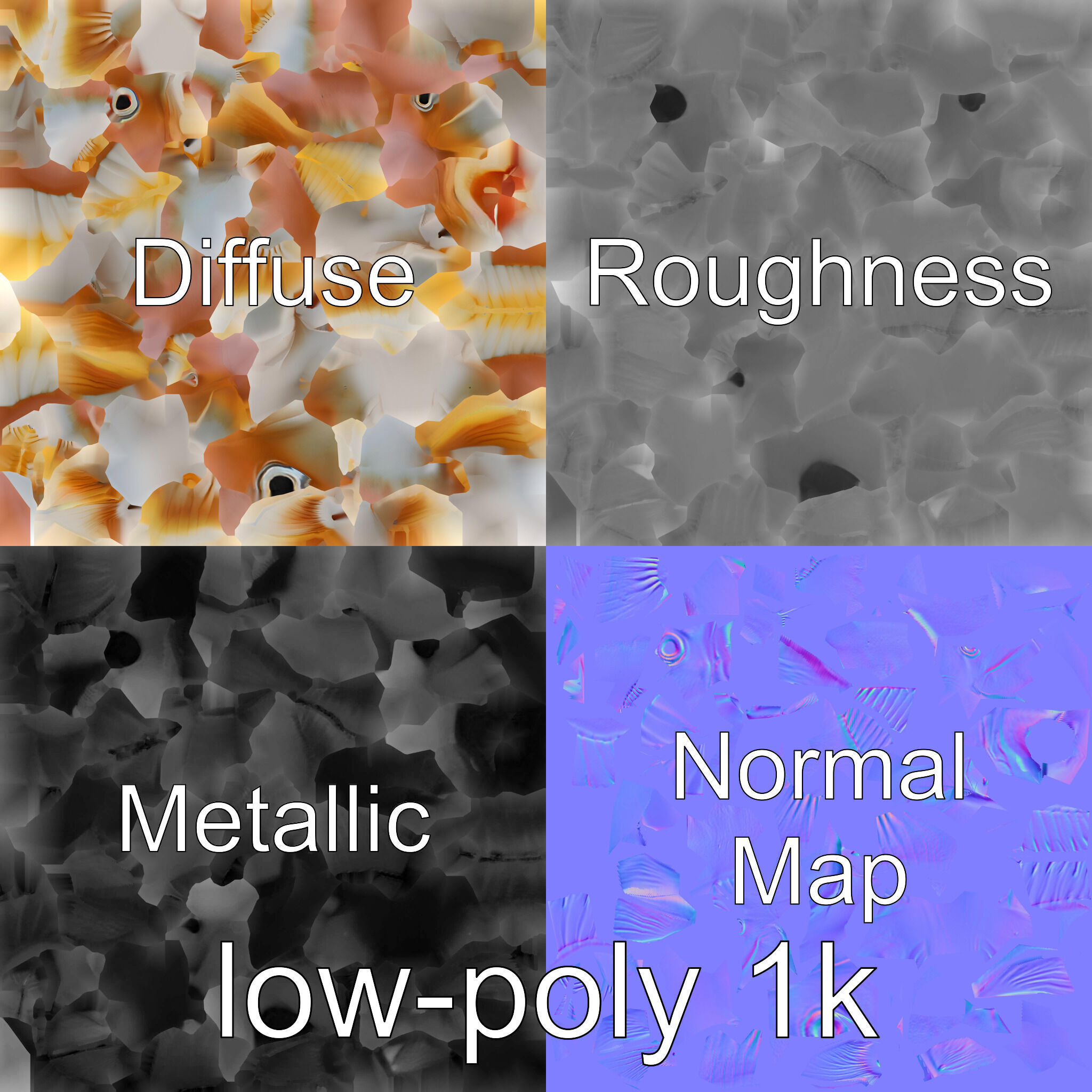 Ocean Sunfish With Flattened Body and Large Fins 3D Model Low-poly 3D model_1