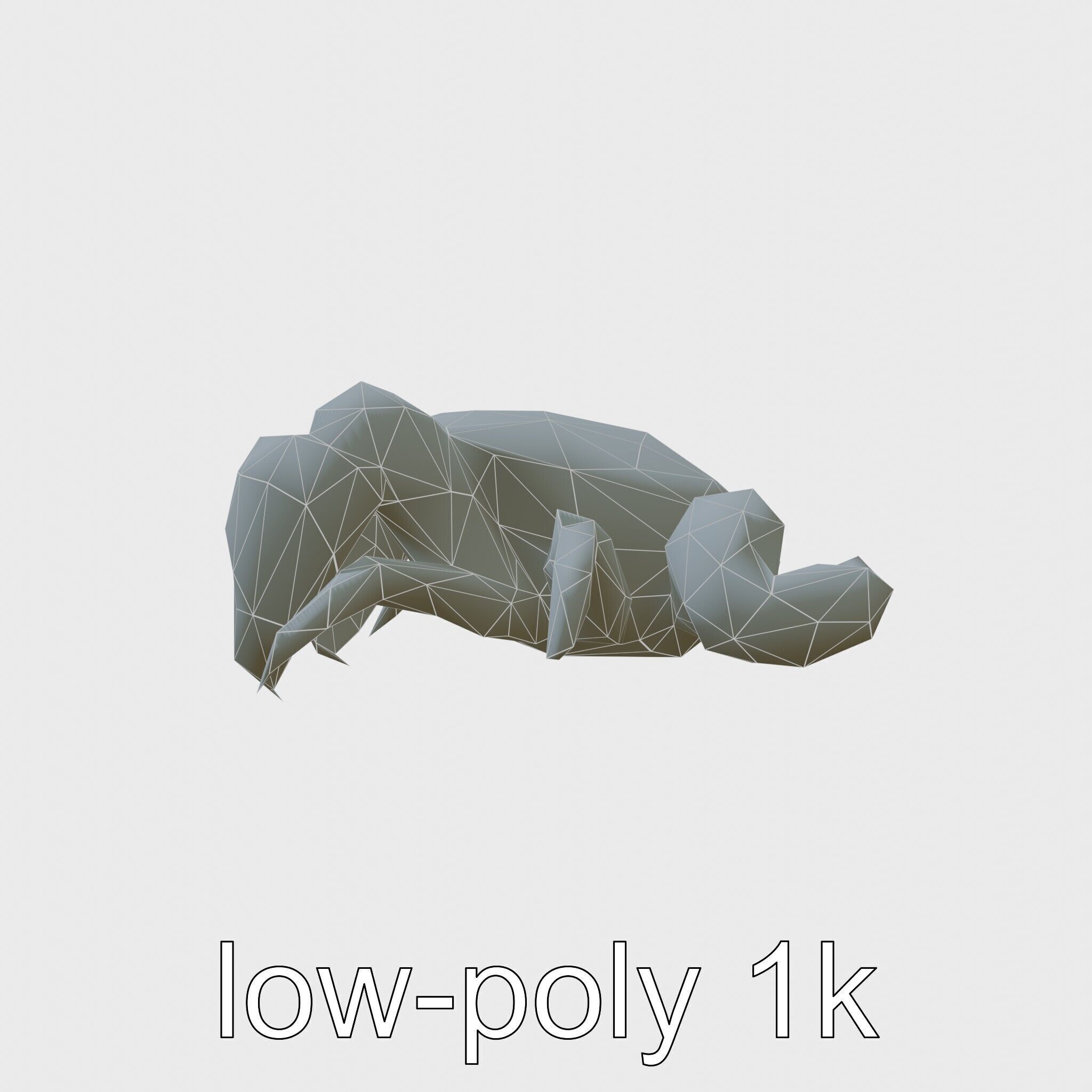 Blue Crab Model with Bright Blue Claws 3D Rendering Low-poly 3D model_7