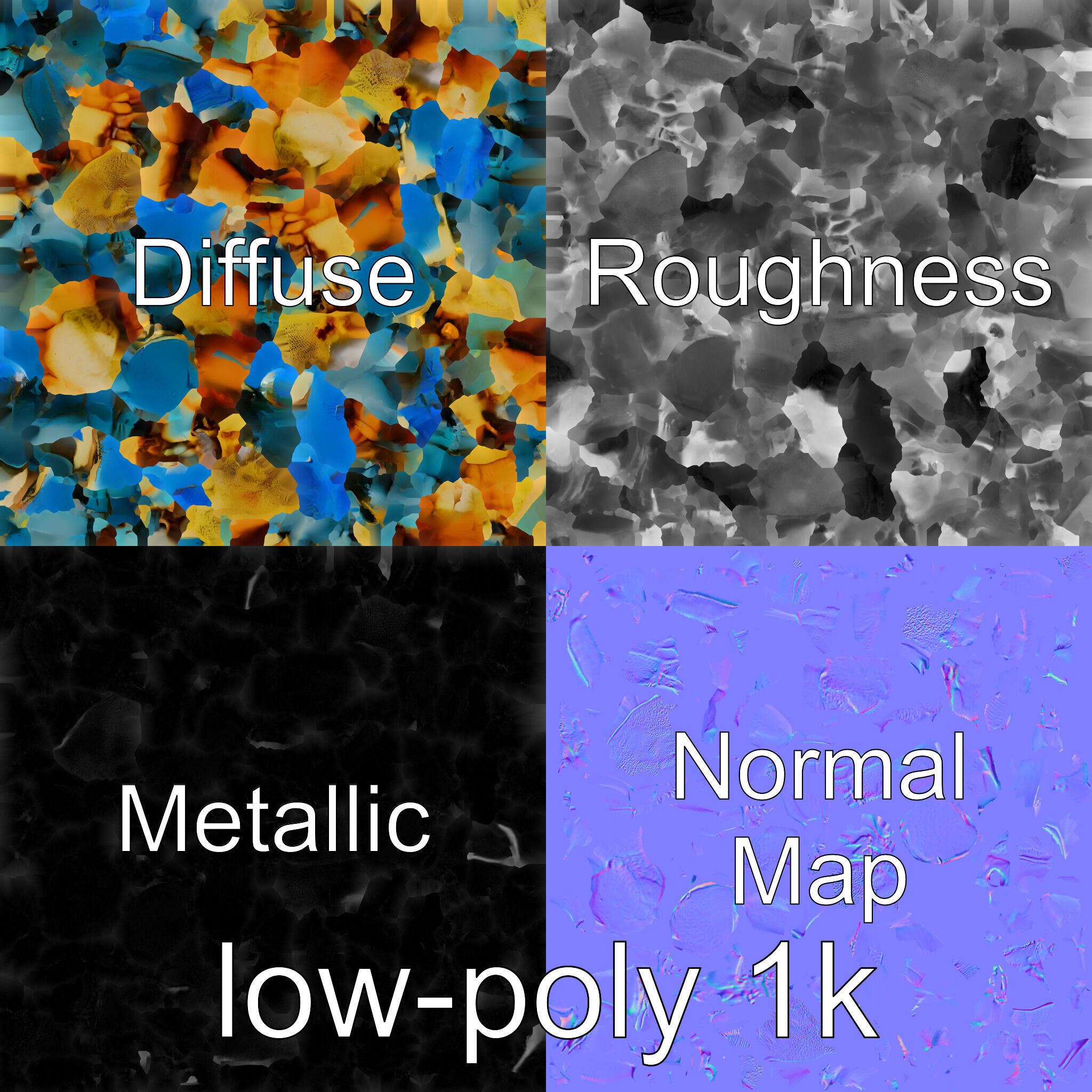 Blue Crab Model with Bright Blue Claws 3D Rendering Low-poly 3D model_30