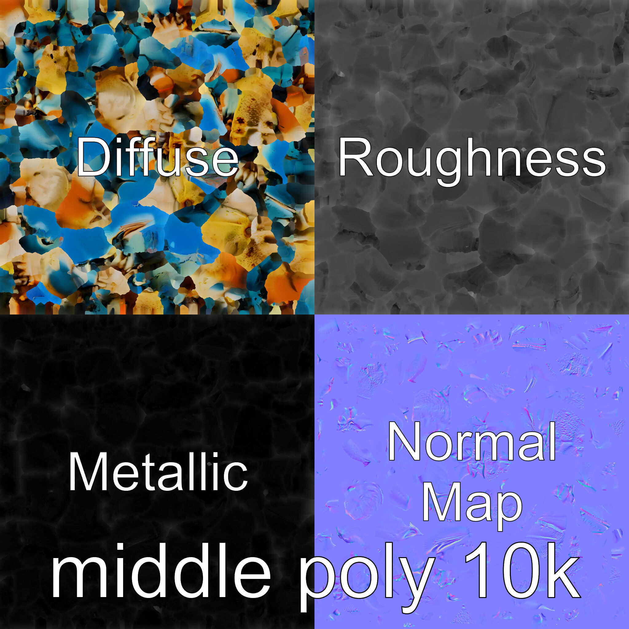 Blue Crab Model with Bright Blue Claws 3D Rendering Low-poly 3D model_29