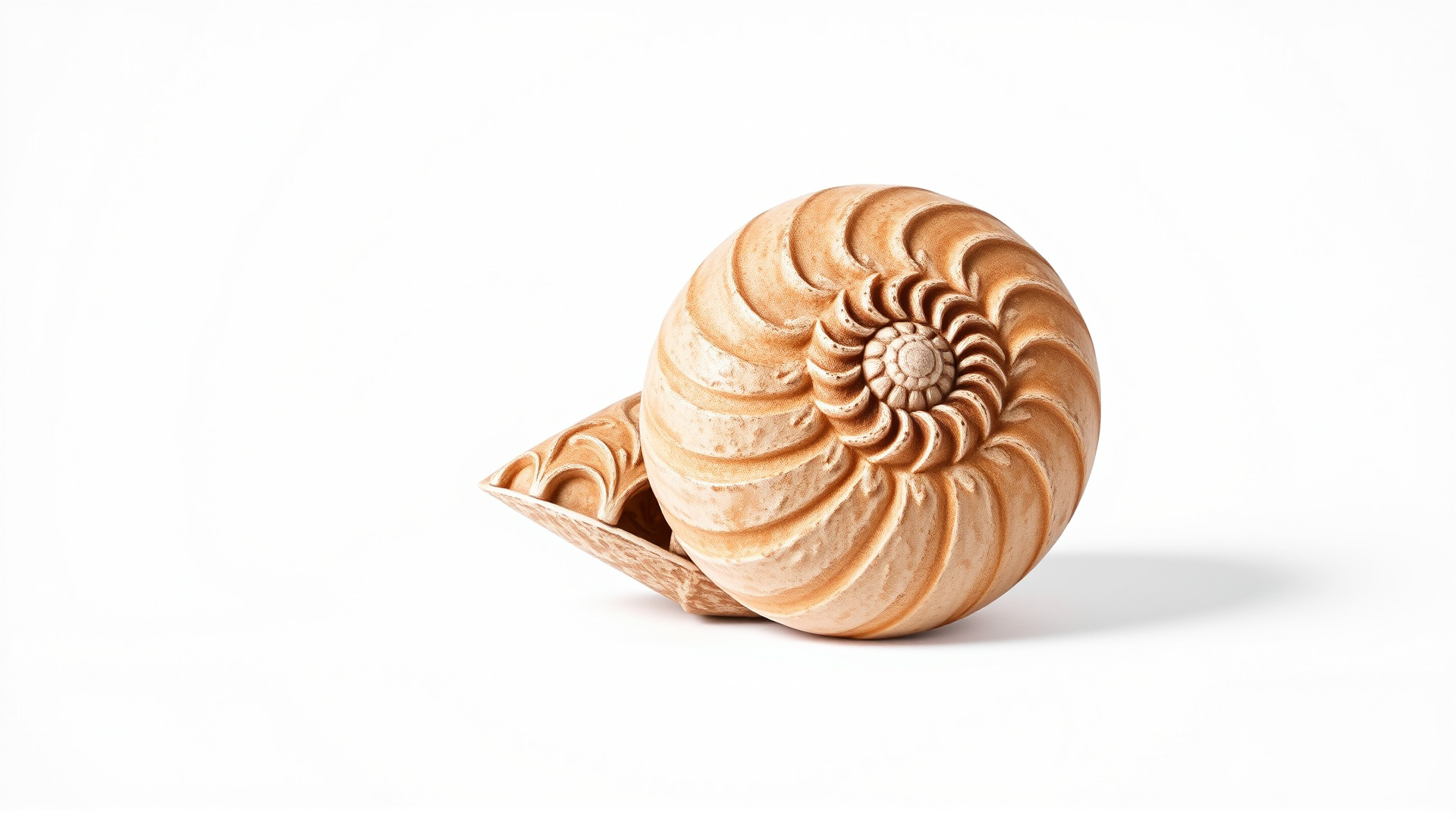 Paper Nautilus Delicate Shell Structure Model Low-poly 3D model_3