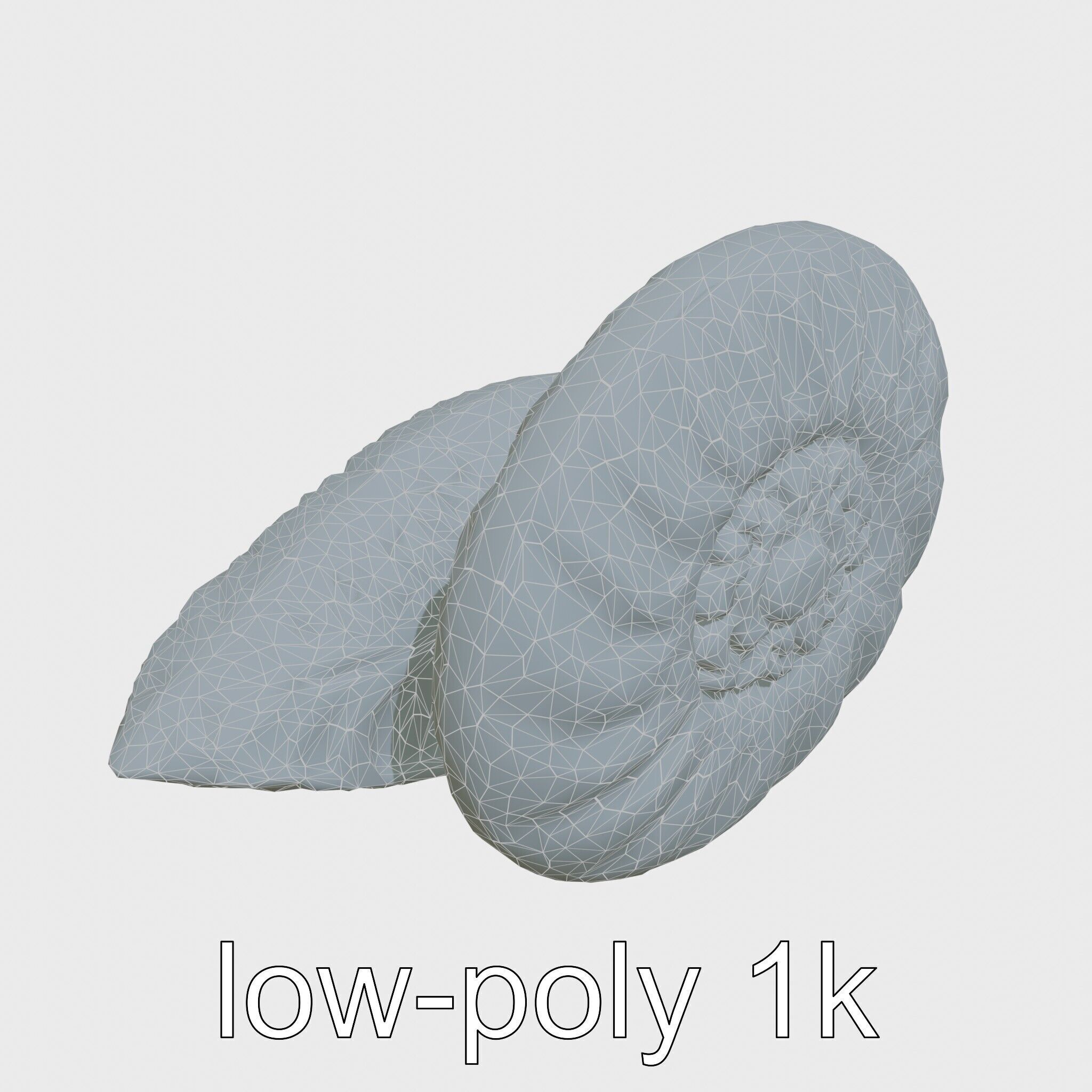 Paper Nautilus Delicate Shell Structure Model Low-poly 3D model_15