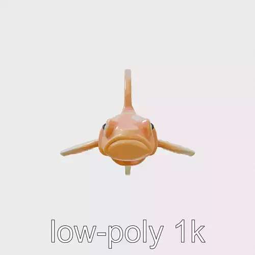 Sea Angel Model with Translucent Wing Design Low-poly 3D model