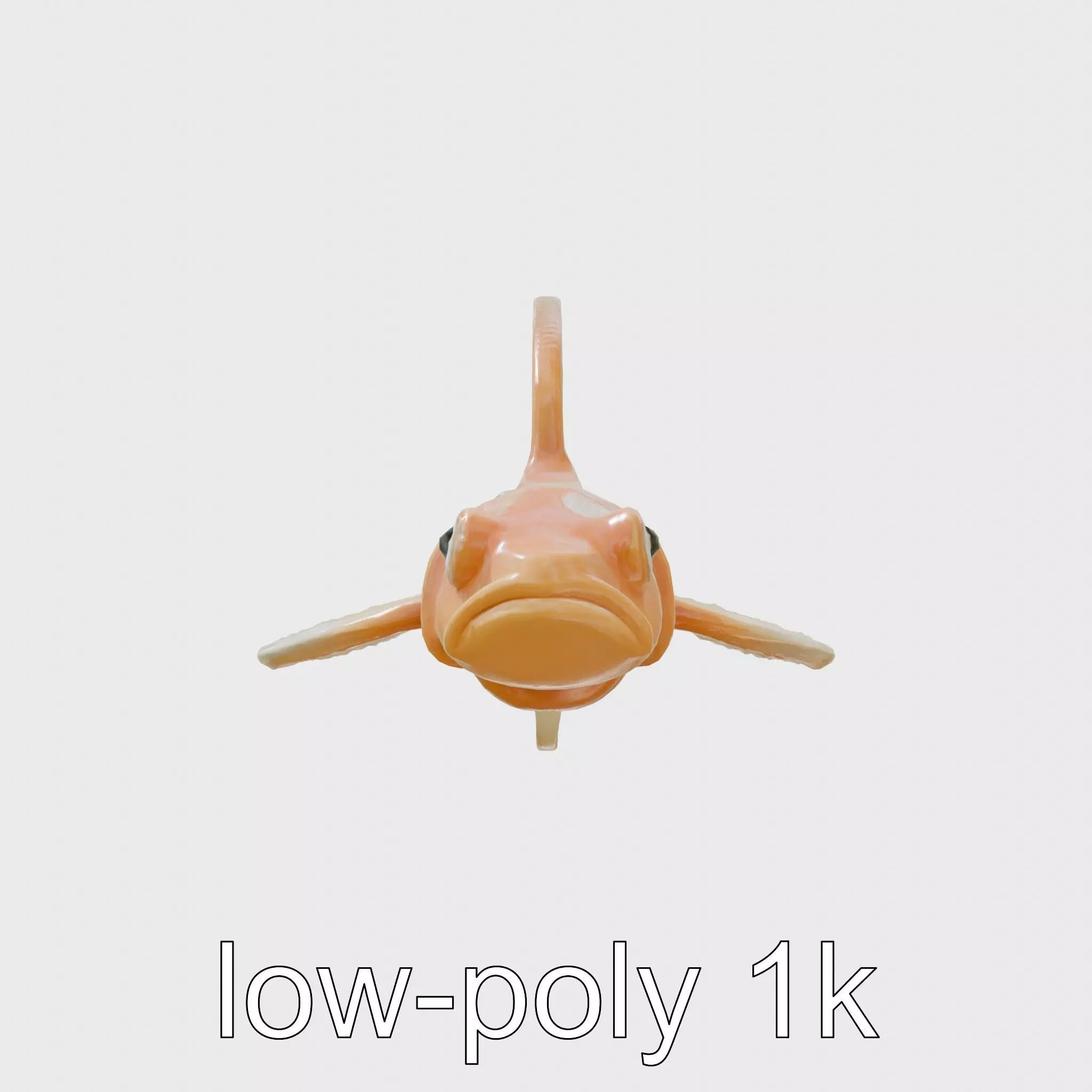 Sea Angel Model with Translucent Wing Design Low-poly 3D model_0
