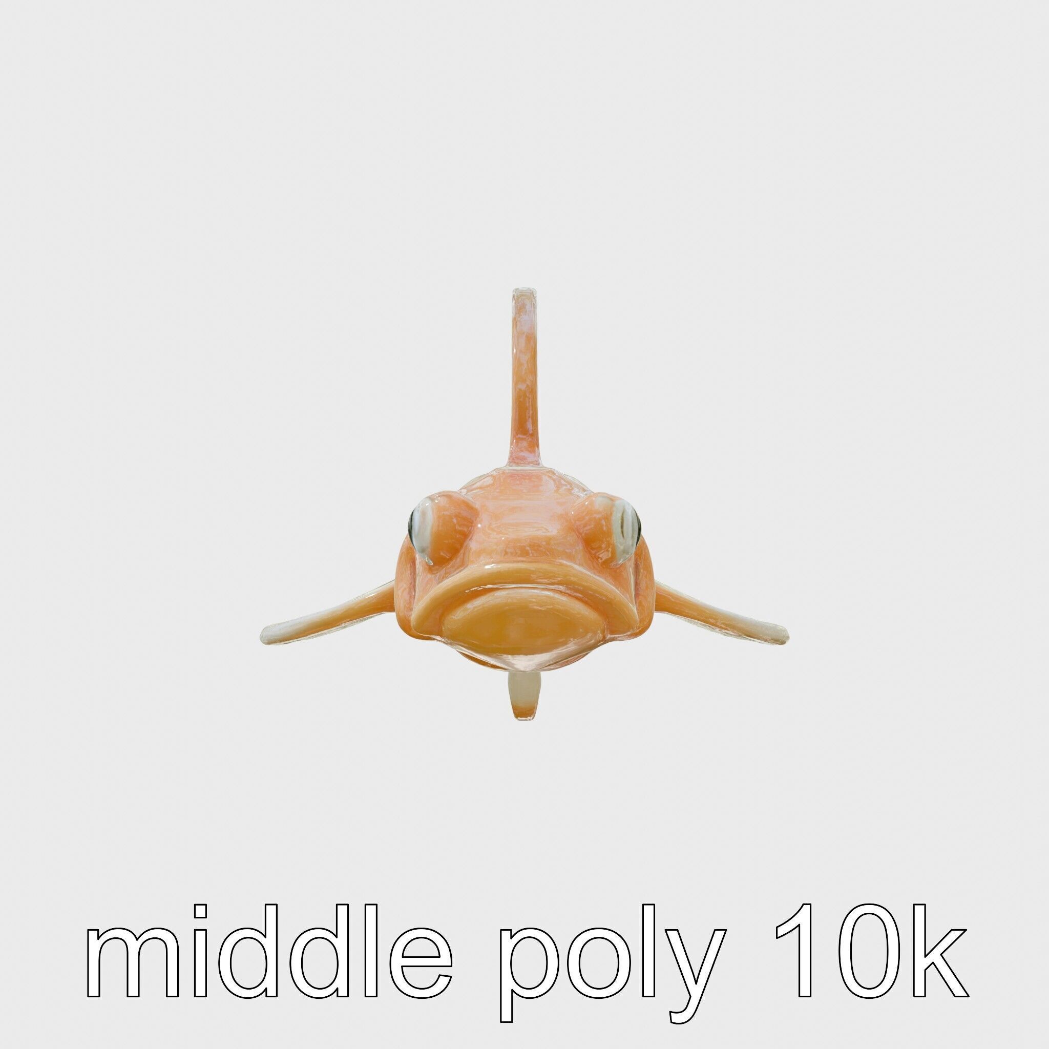 Sea Angel Model with Translucent Wing Design Low-poly 3D model_2