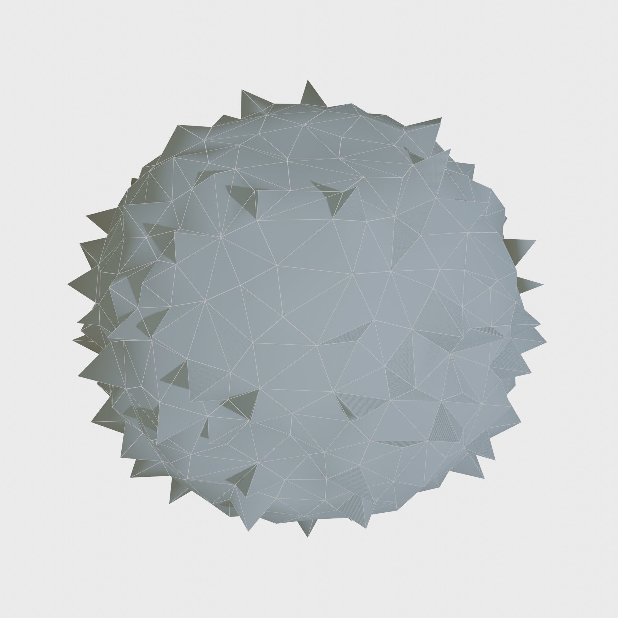 Pencil Urchin Model with Cylindrical Spines Low-poly 3D model_29