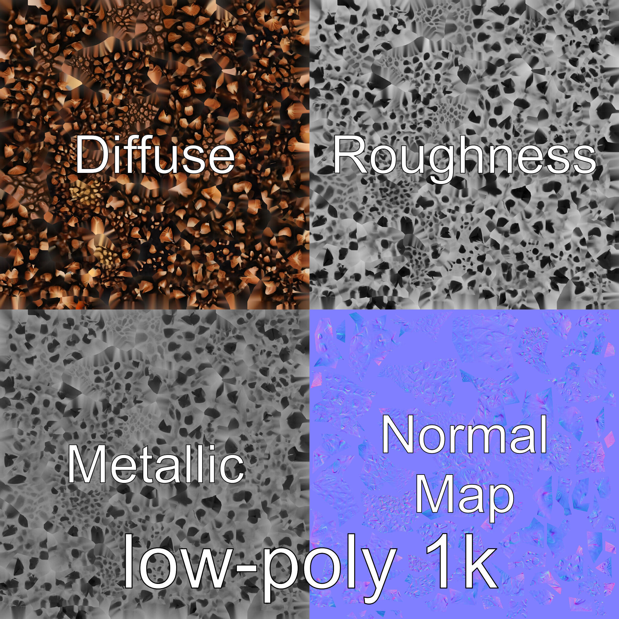 Pencil Urchin Model with Cylindrical Spines Low-poly 3D model_1