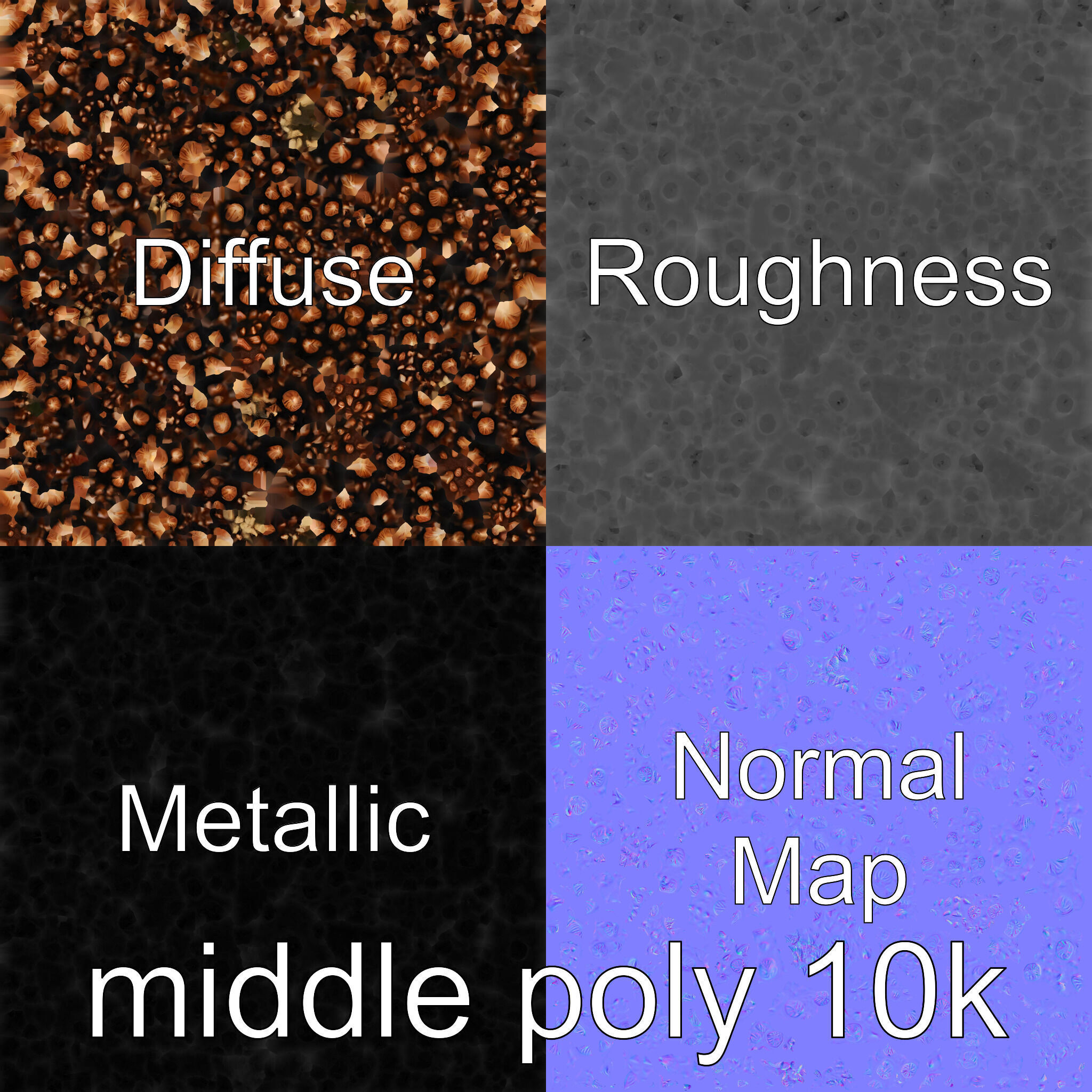 Pencil Urchin Model with Cylindrical Spines Low-poly 3D model_11