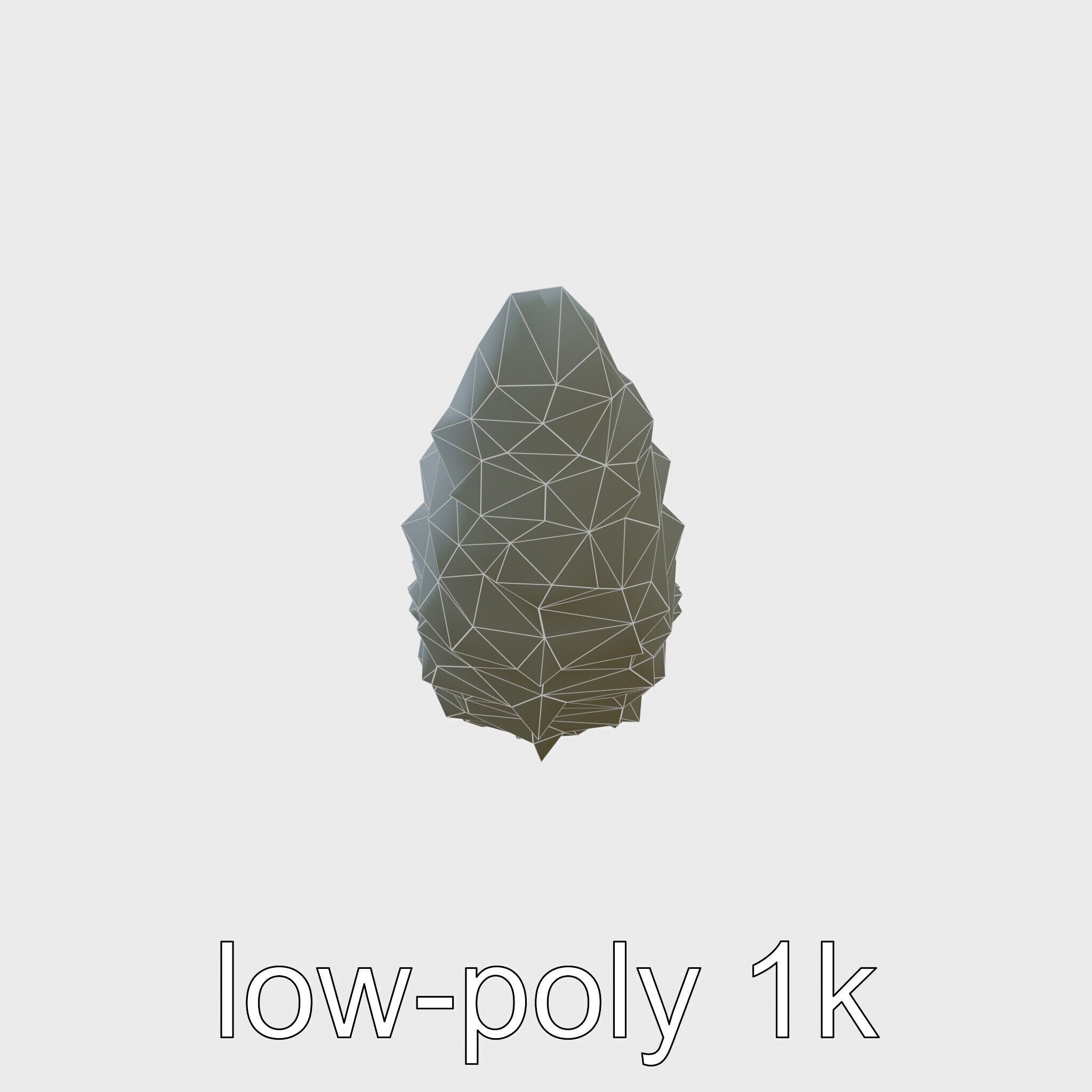 Christmas Tree Worm 3D Model with Spiral-Shaped Crowns Low-poly 3D model_7