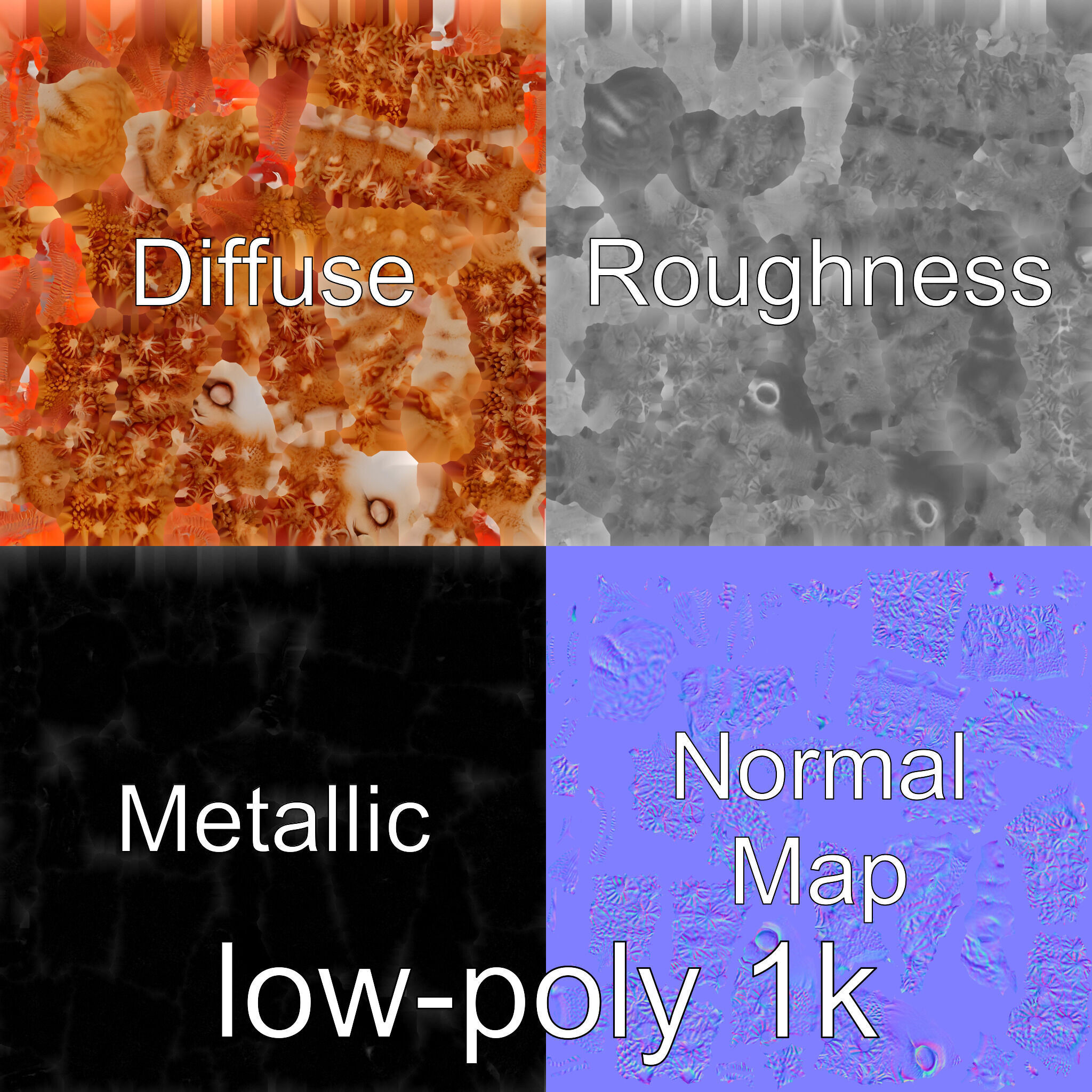 Christmas Tree Worm 3D Model with Spiral-Shaped Crowns Low-poly 3D model_30