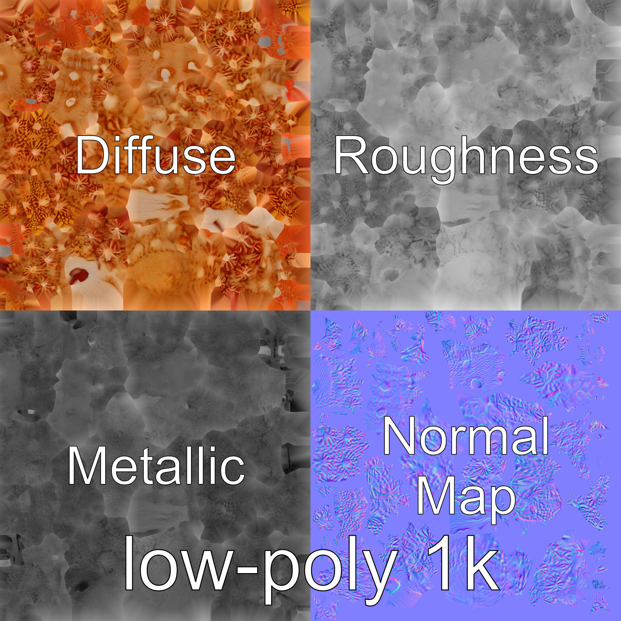 Christmas Tree Worm 3D Model with Spiral-Shaped Crowns Low-poly 3D model_1