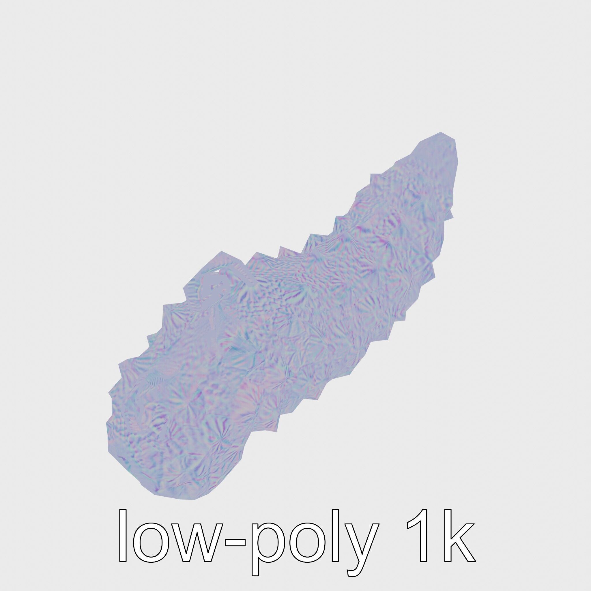 Christmas Tree Worm 3D Model with Spiral-Shaped Crowns Low-poly 3D model_20