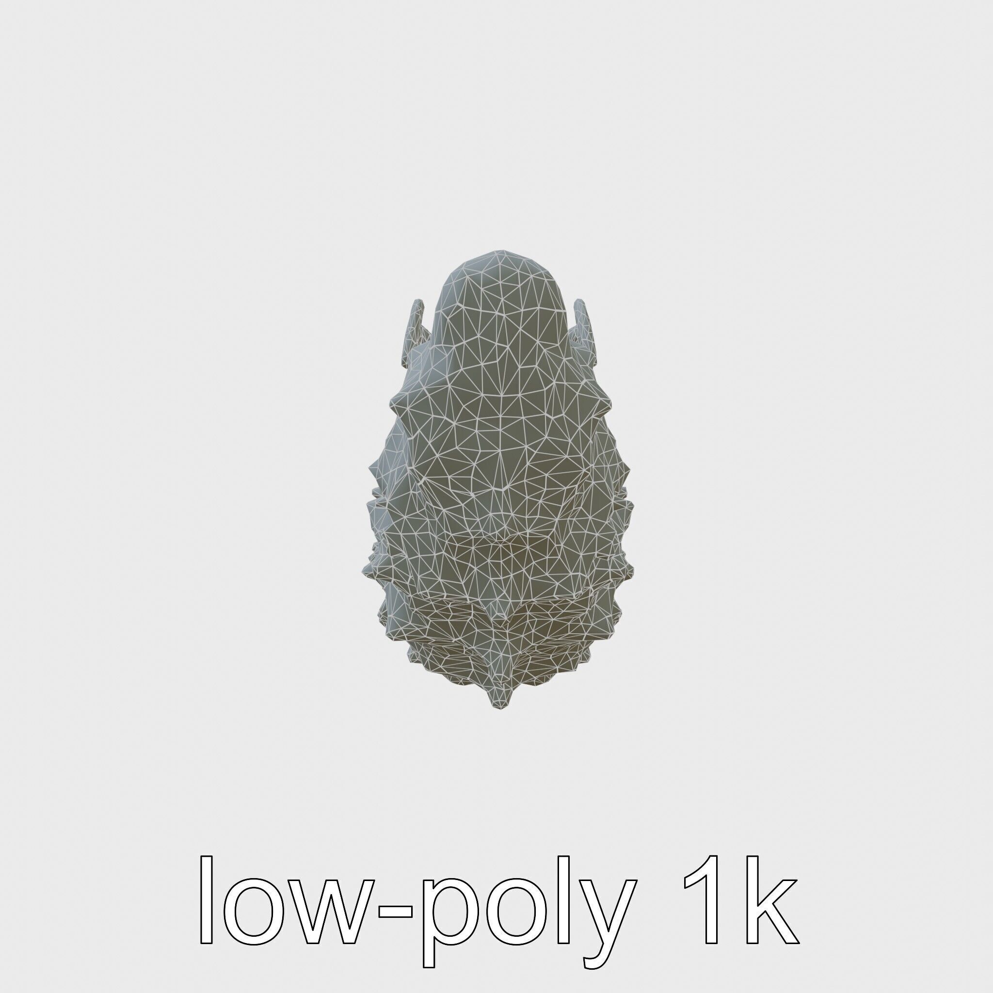Christmas Tree Worm 3D Model with Spiral-Shaped Crowns Low-poly 3D model_29
