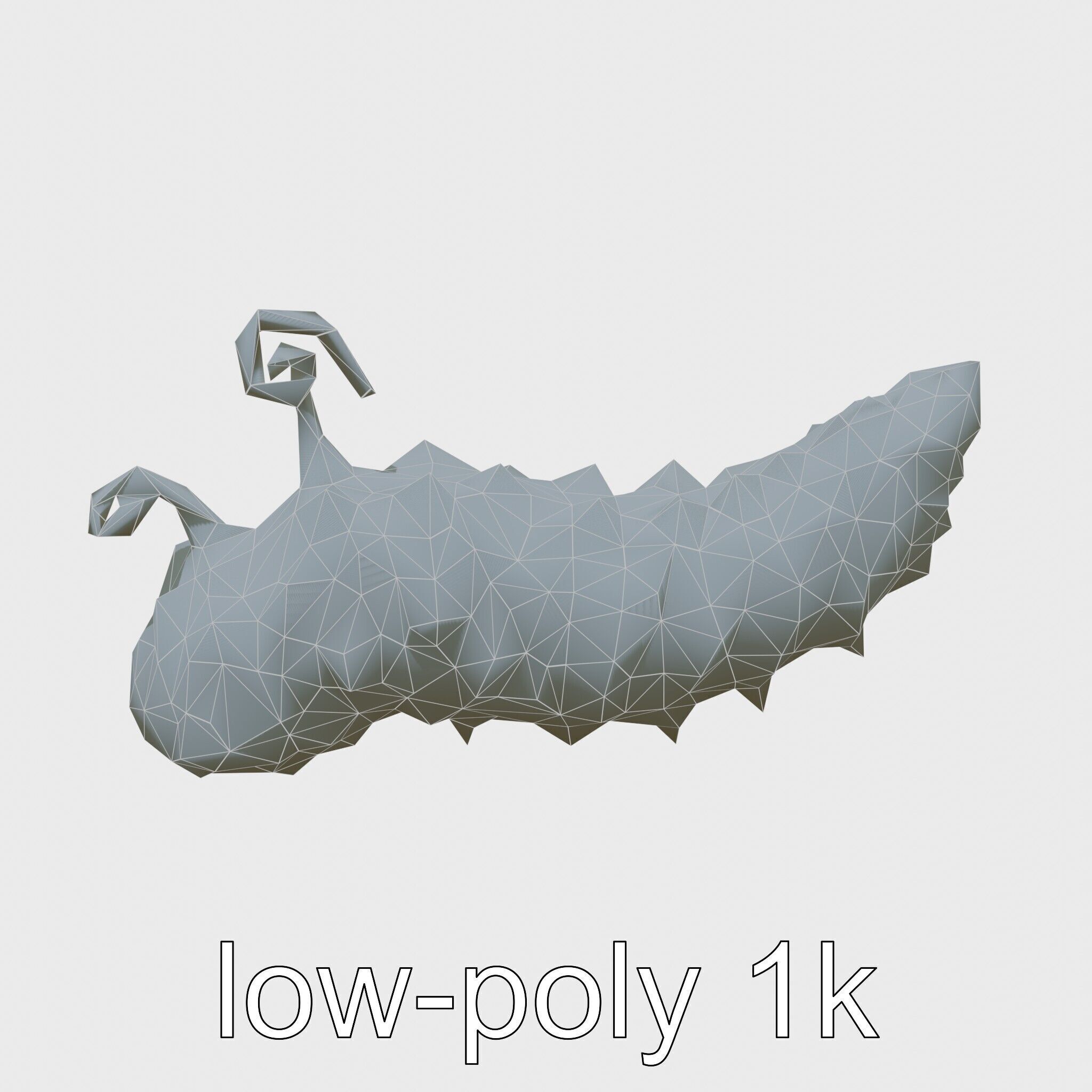 Christmas Tree Worm 3D Model with Spiral-Shaped Crowns Low-poly 3D model_18