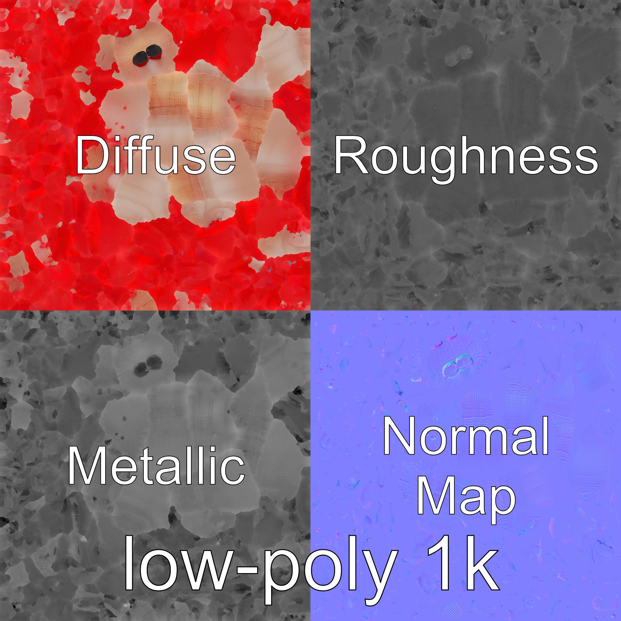 Giant Tube Worm with Red Plume and Bacteria Model Low-poly 3D model_30