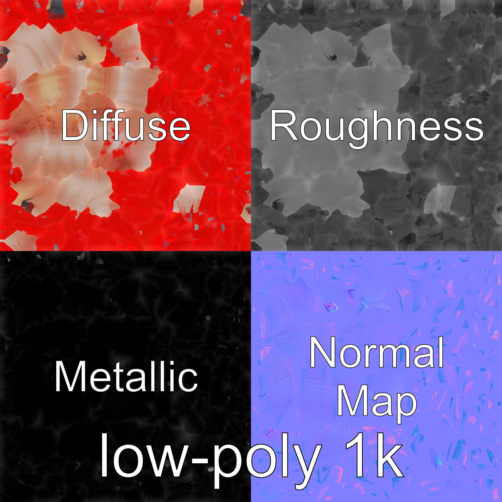 Giant Tube Worm with Red Plume and Bacteria Model Low-poly 3D model_1