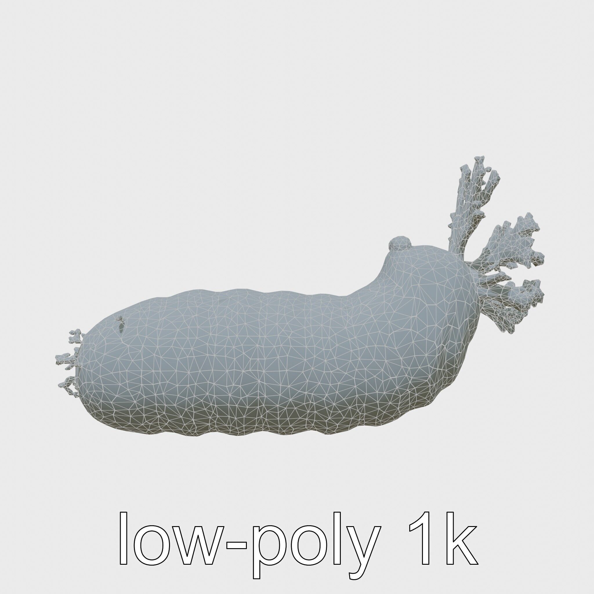 Giant Tube Worm with Red Plume and Bacteria Model Low-poly 3D model_29