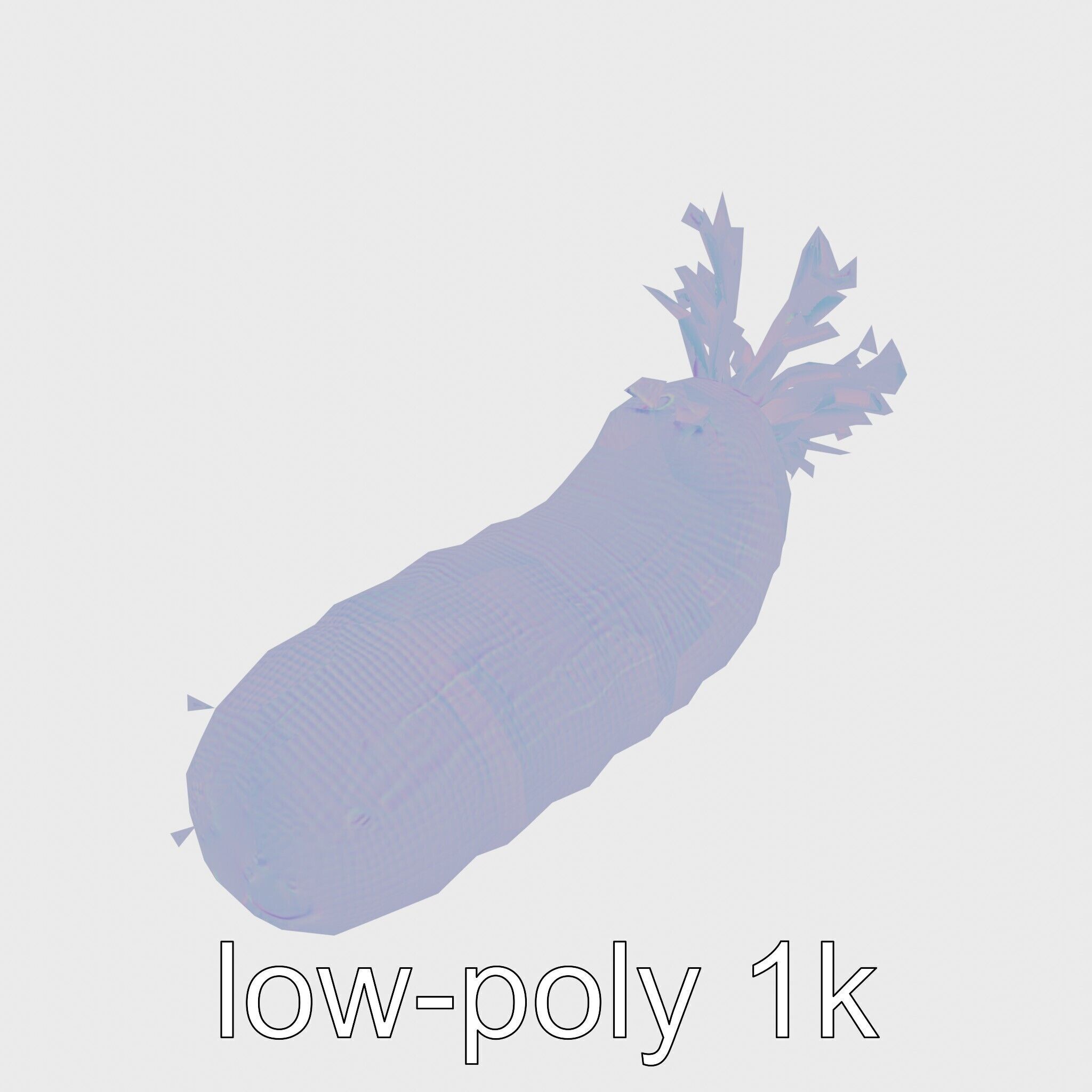 Giant Tube Worm with Red Plume and Bacteria Model Low-poly 3D model_15