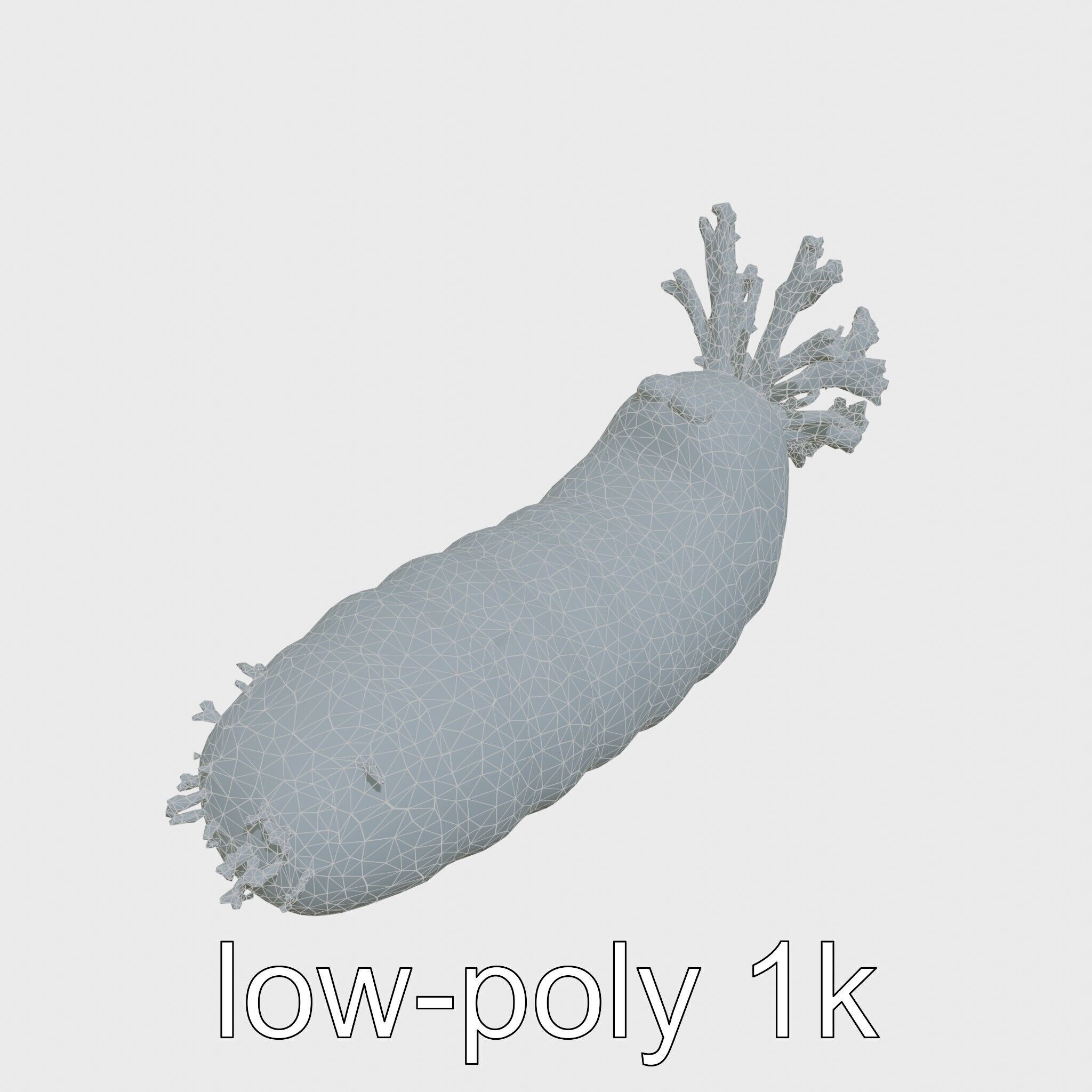 Giant Tube Worm with Red Plume and Bacteria Model Low-poly 3D model_12