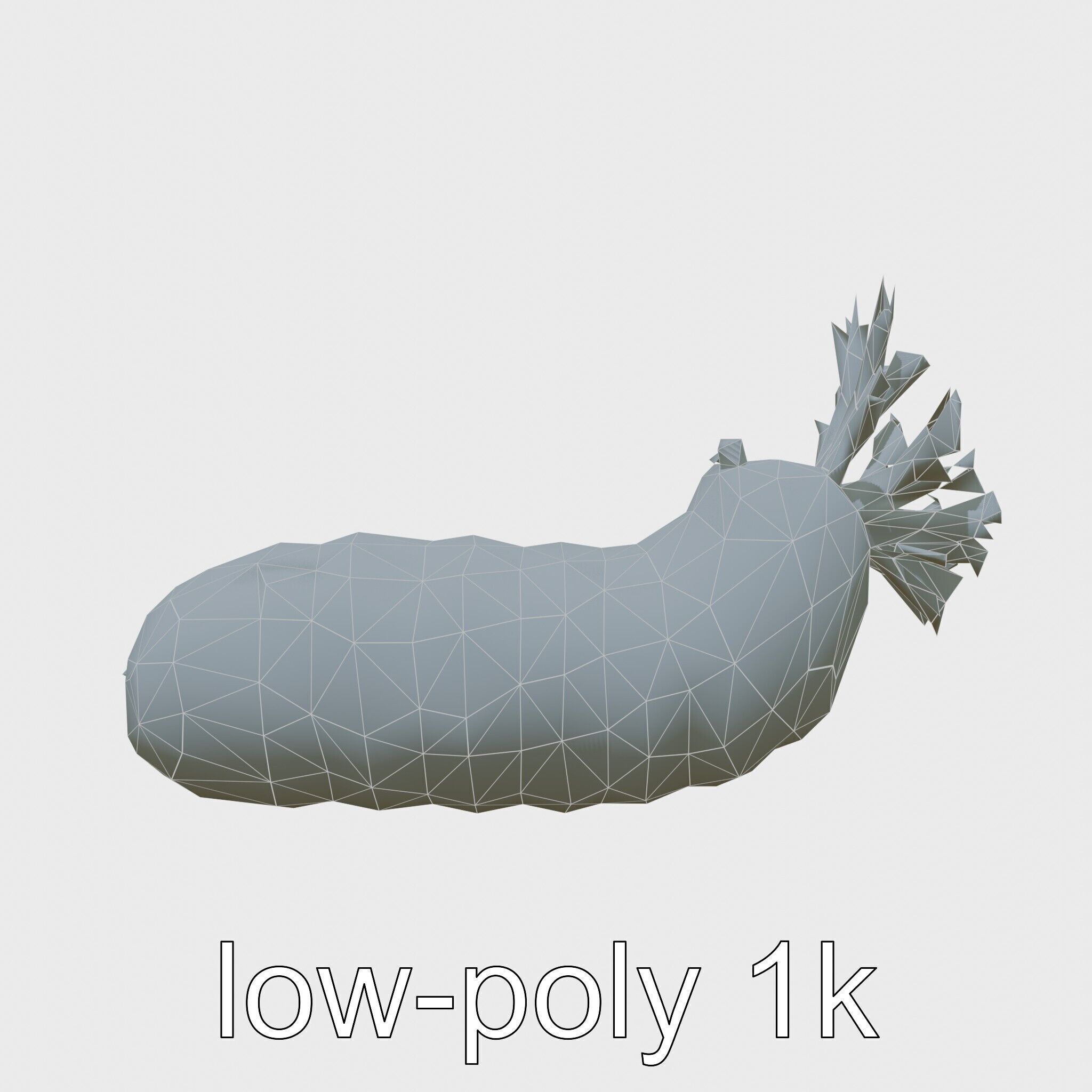 Giant Tube Worm with Red Plume and Bacteria Model Low-poly 3D model_26