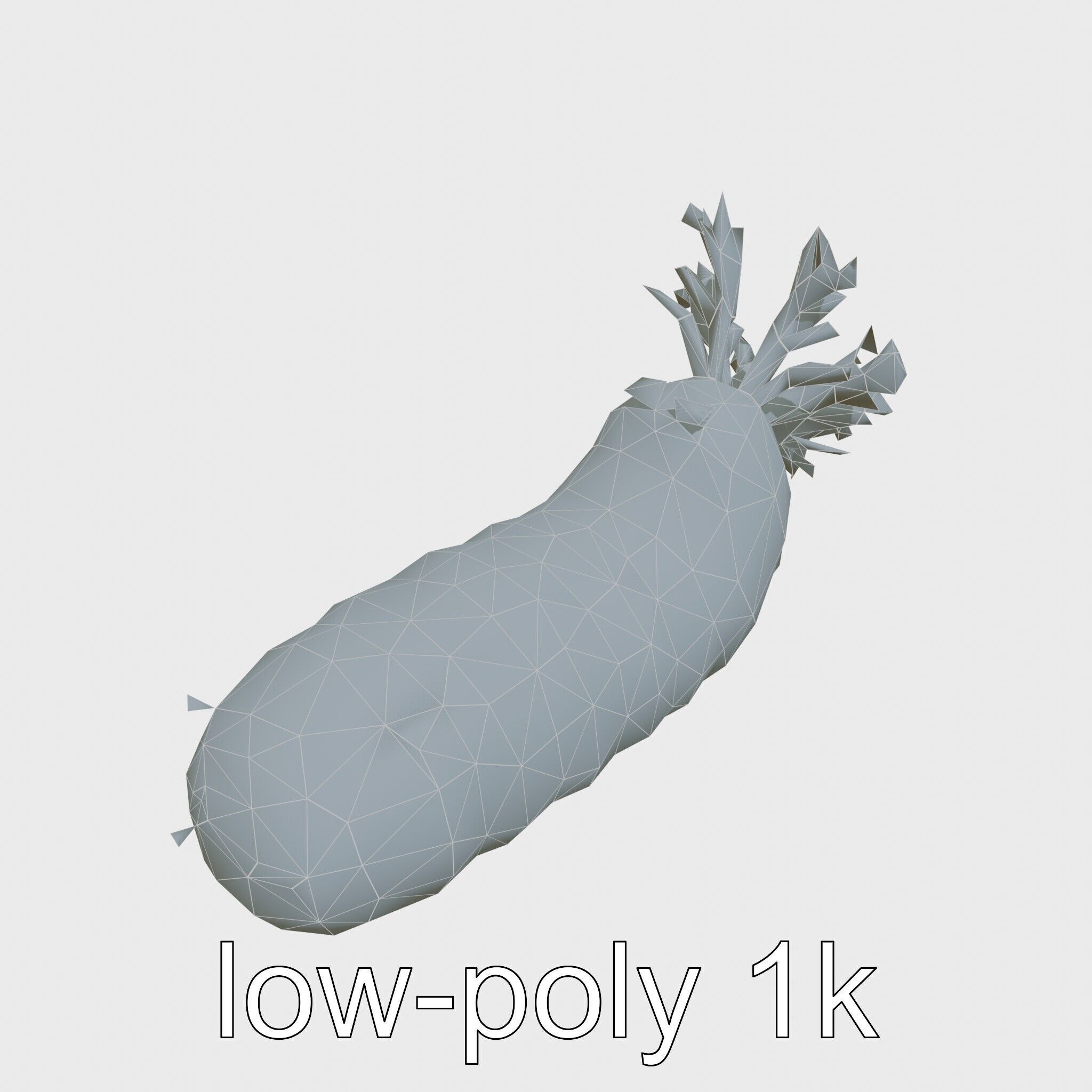Giant Tube Worm with Red Plume and Bacteria Model Low-poly 3D model_11
