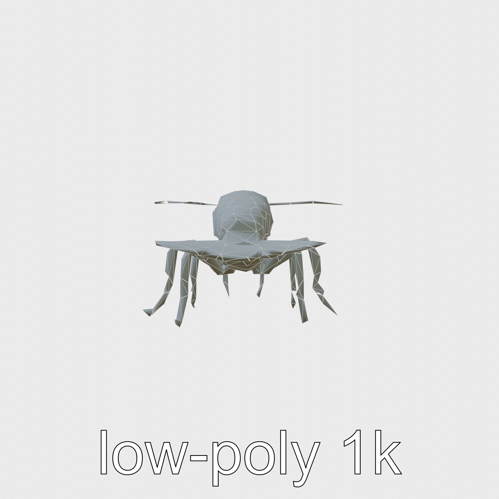 Peacock Mantis Shrimp Model with Iridescent Colors Low-poly 3D model_7