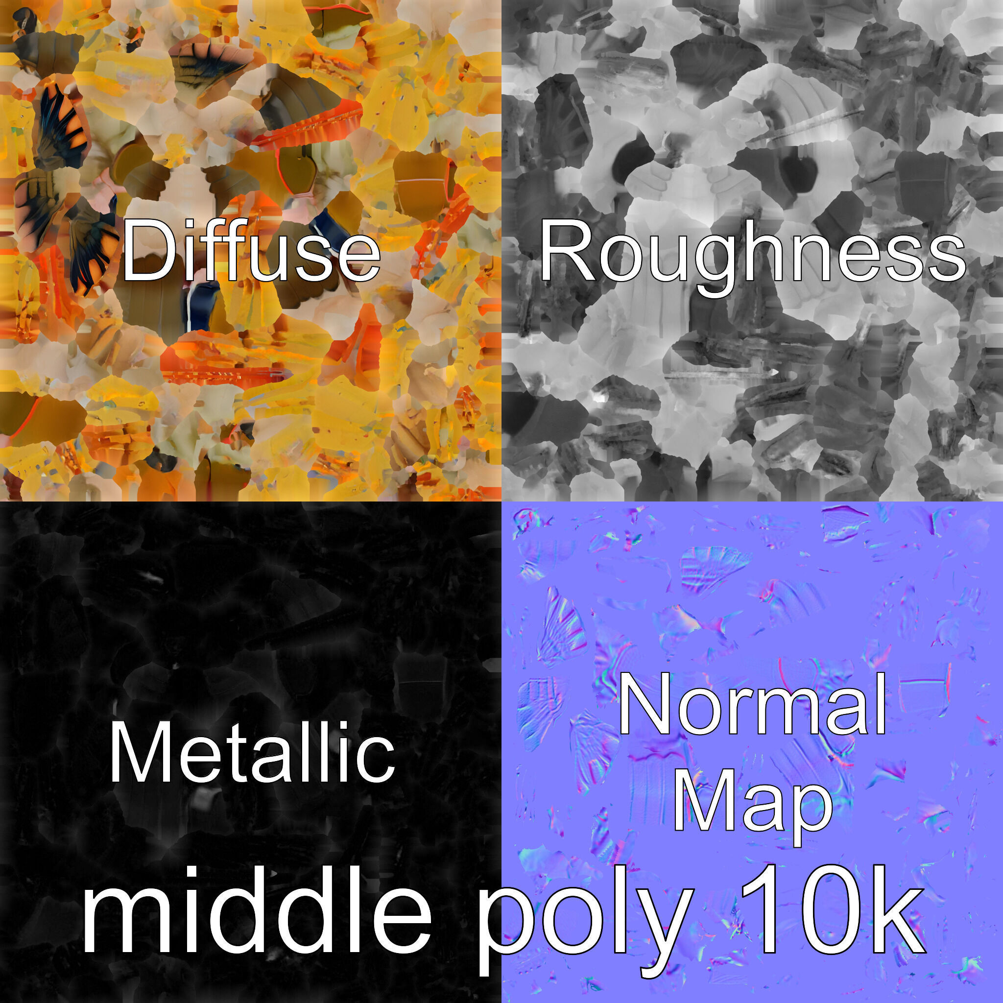 Peacock Mantis Shrimp Model with Iridescent Colors Low-poly 3D model_30