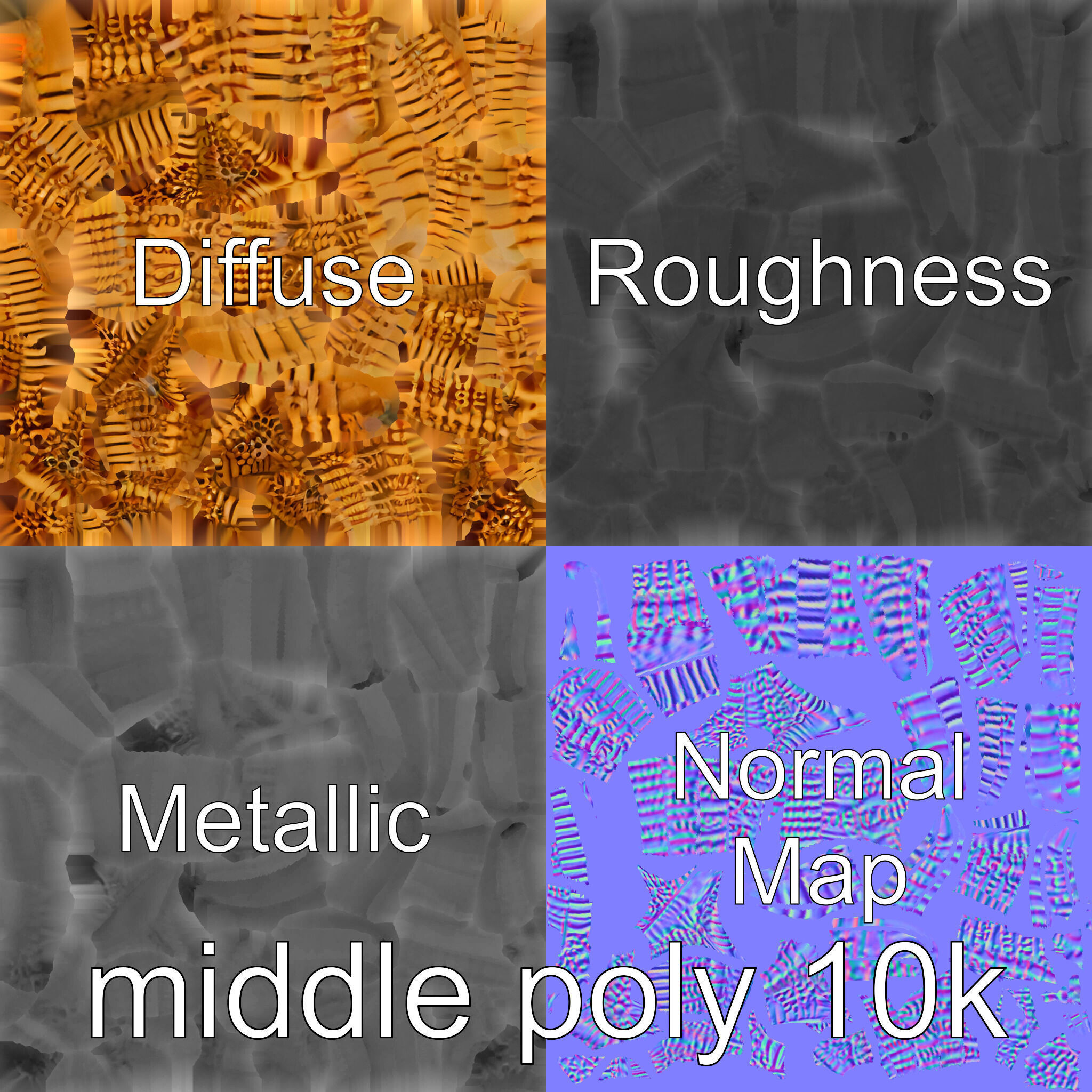 Basket Star with Complex Branching Arms Model Low-poly 3D model_30