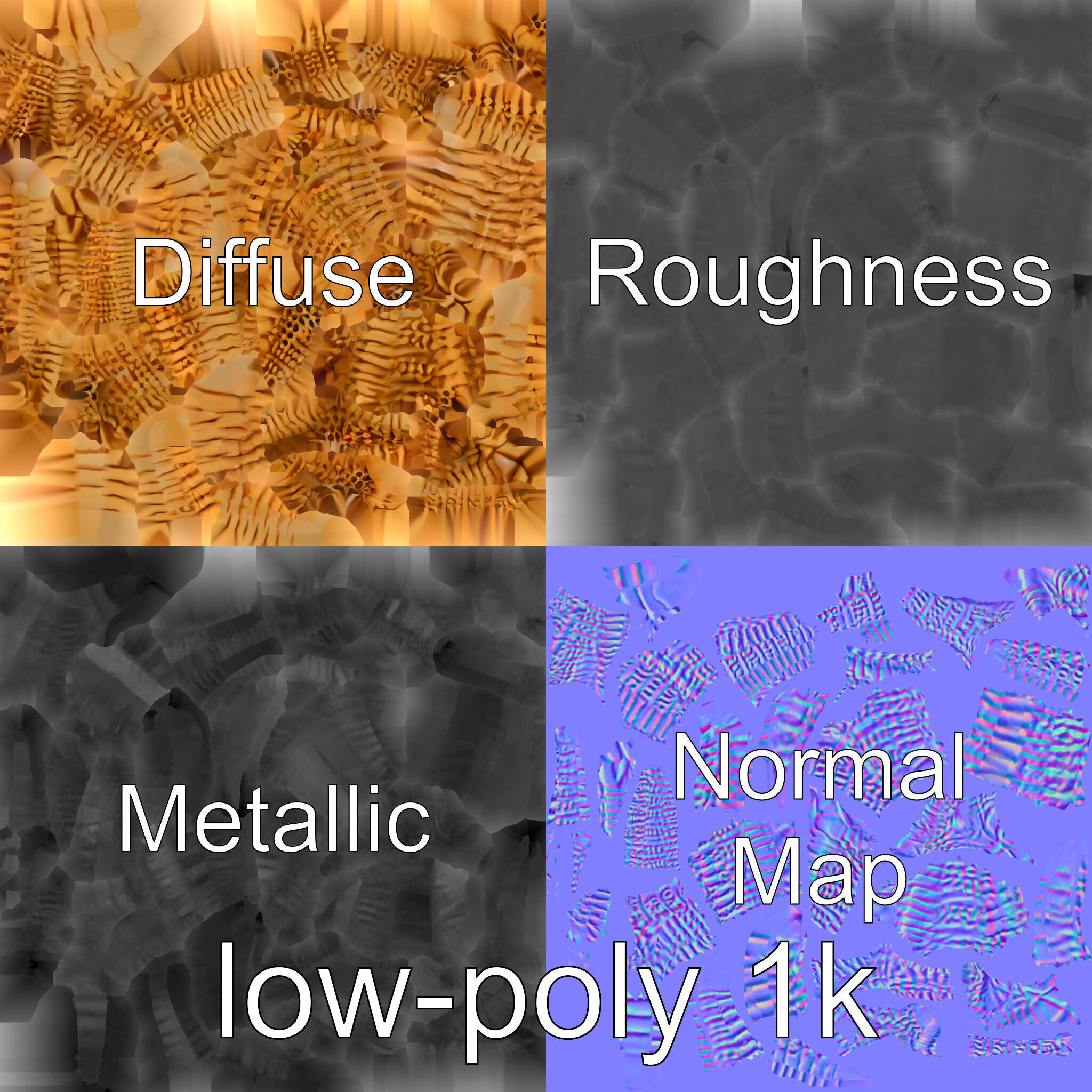 Basket Star with Complex Branching Arms Model Low-poly 3D model_27