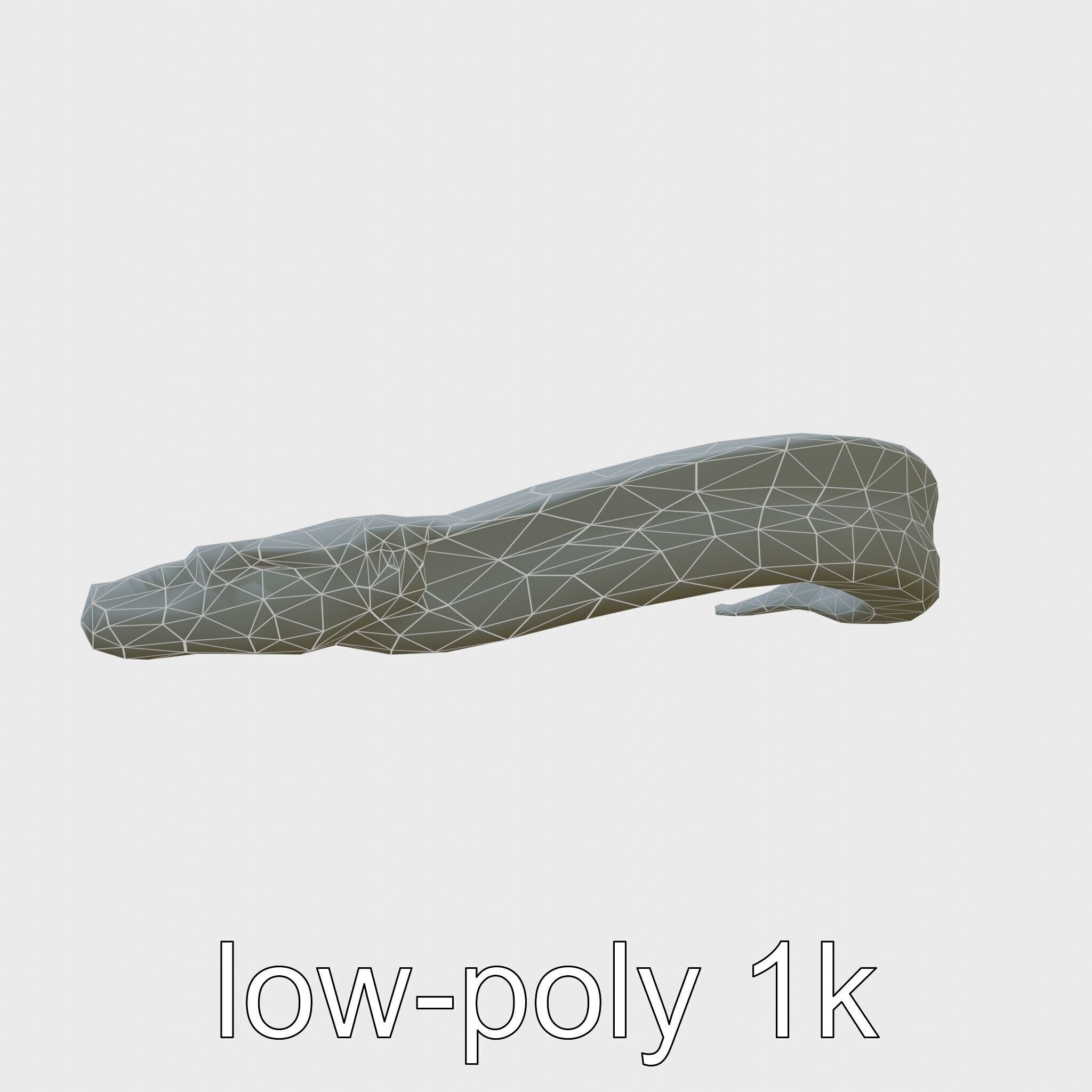 Sea Serpent with Elongated Body 3D Model Low-poly 3D model_25