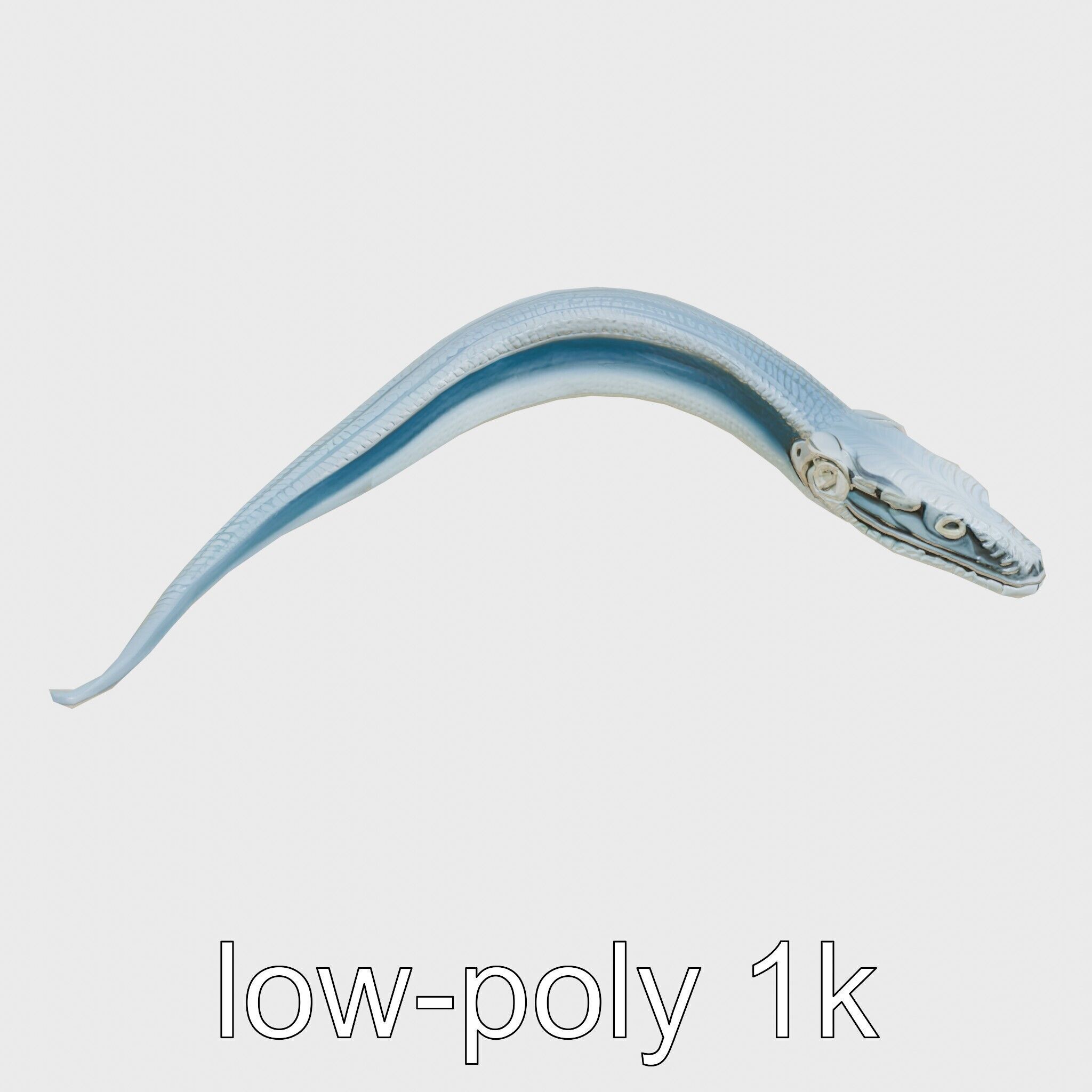 Sea Serpent with Elongated Body 3D Model Low-poly 3D model_23