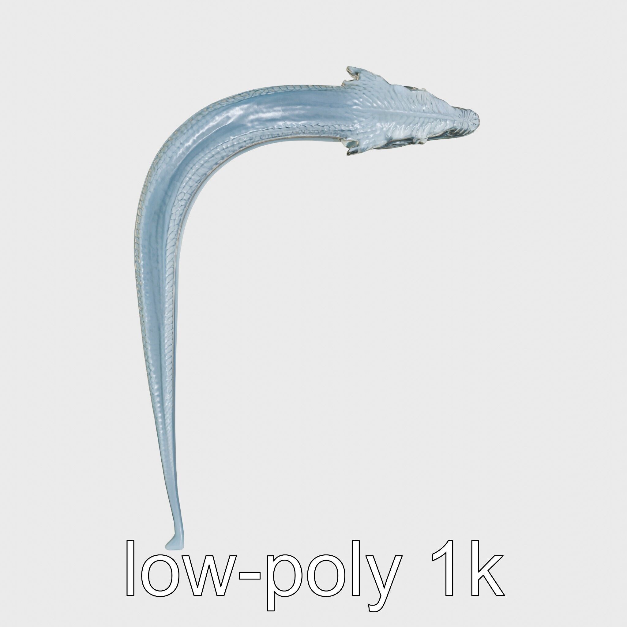 Sea Serpent with Elongated Body 3D Model Low-poly 3D model_16