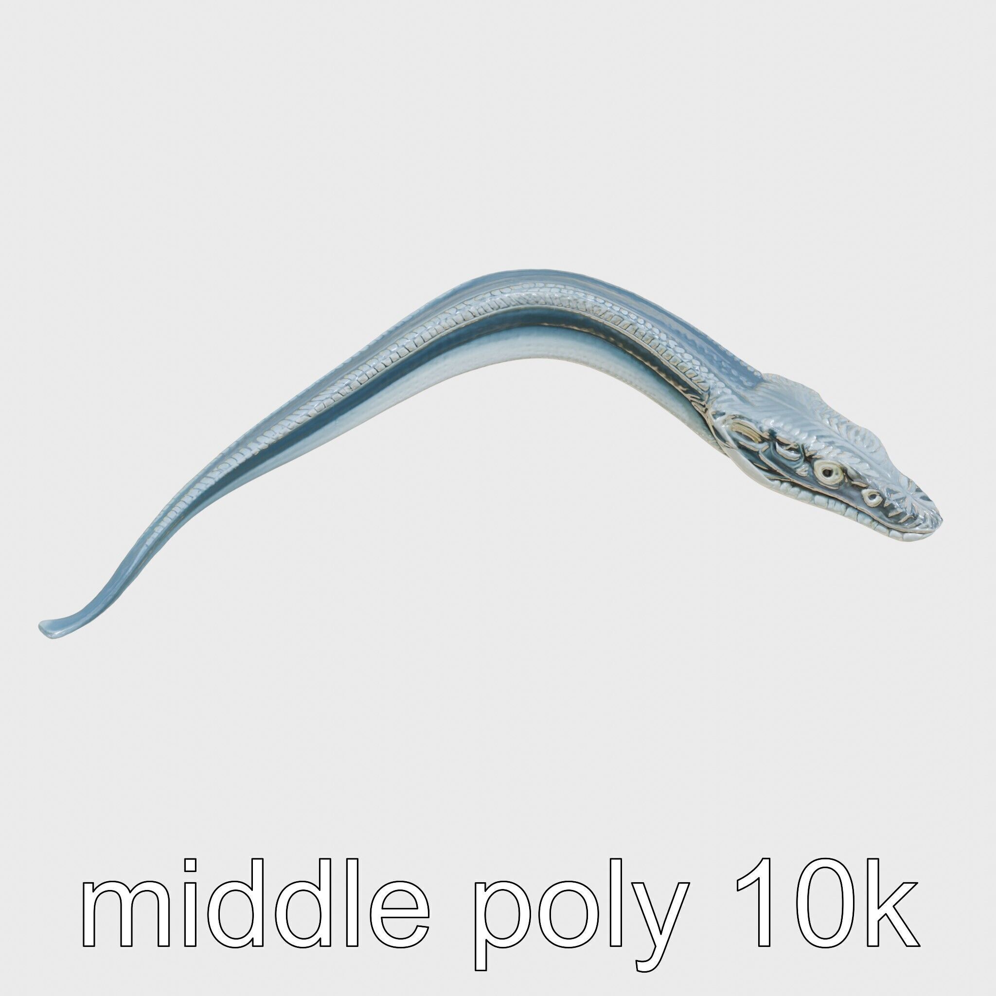 Sea Serpent with Elongated Body 3D Model Low-poly 3D model_22