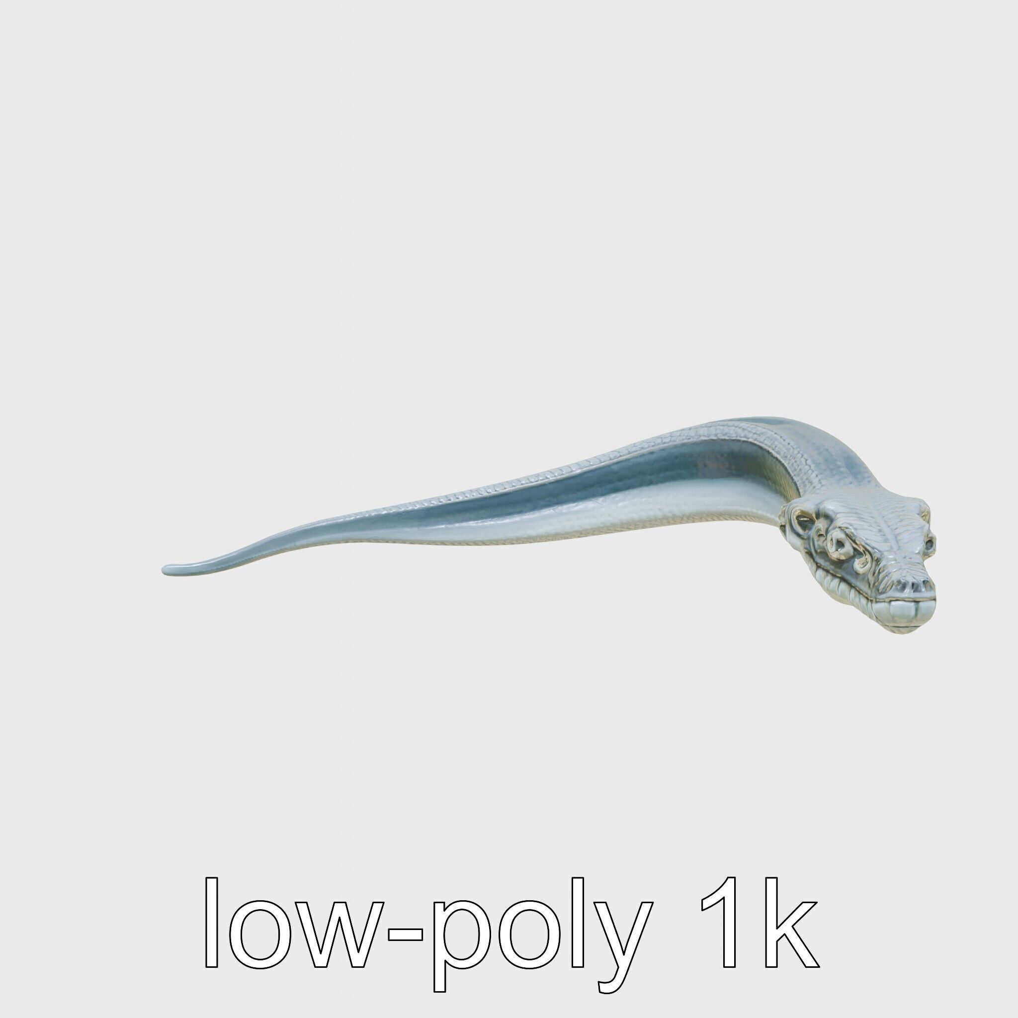 Sea Serpent with Elongated Body 3D Model Low-poly 3D model_9