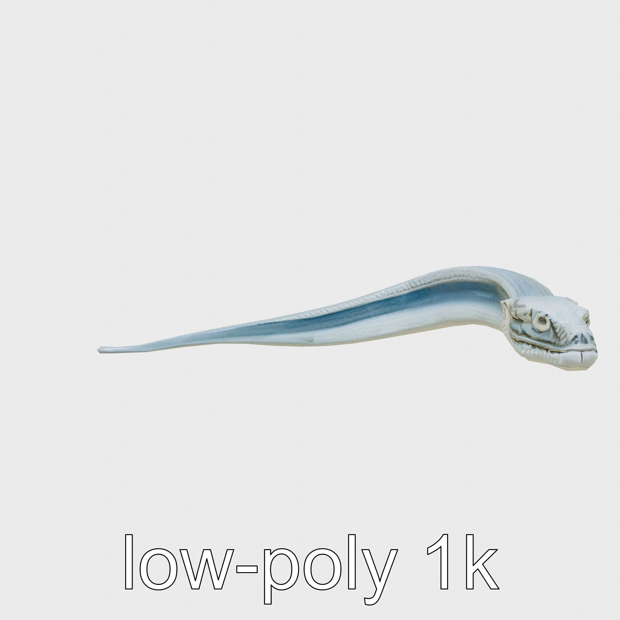 Sea Serpent with Elongated Body 3D Model Low-poly 3D model_4