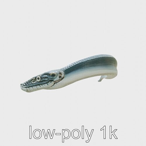 Sea Serpent with Elongated Body 3D Model Low-poly 3D model