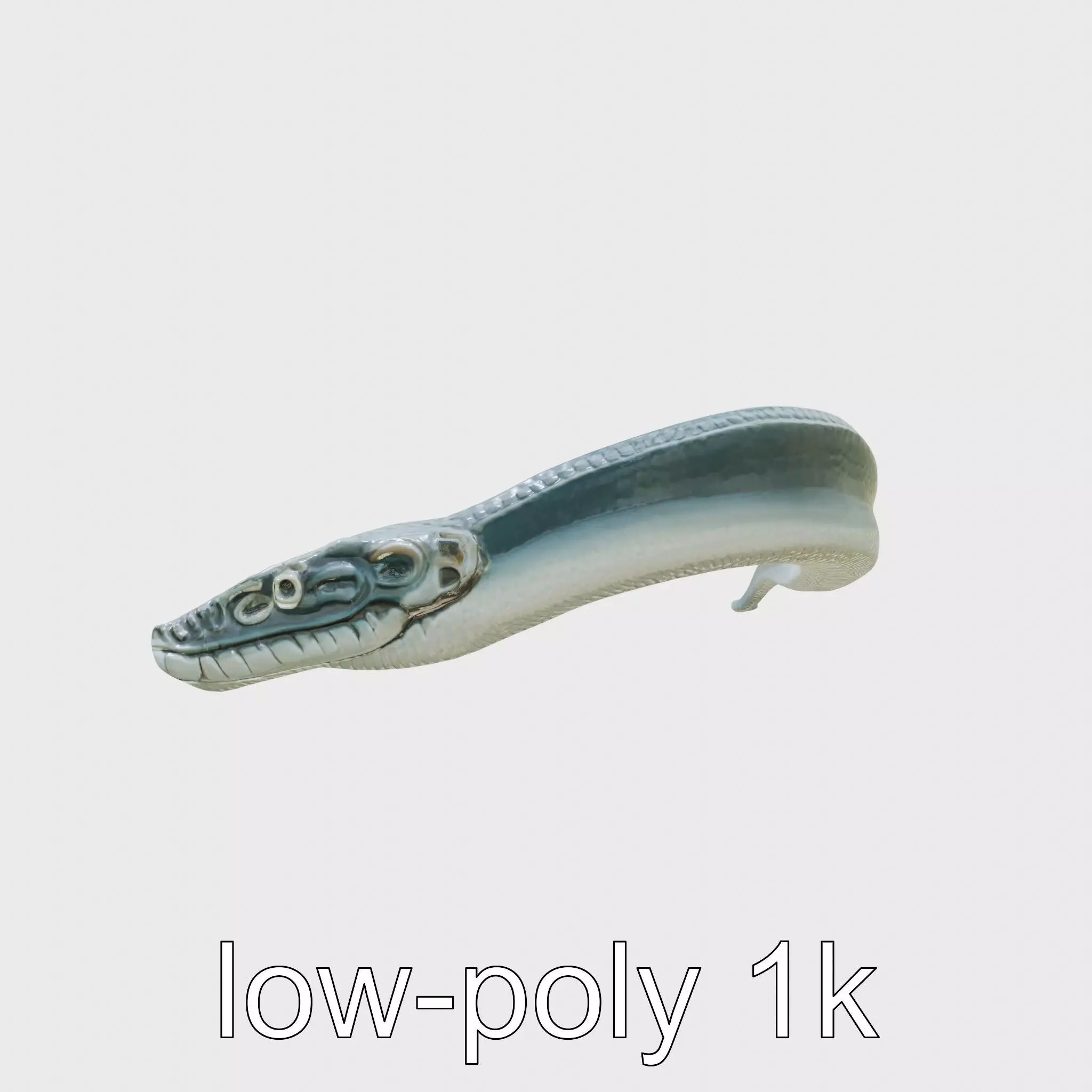 Sea Serpent with Elongated Body 3D Model Low-poly 3D model_0