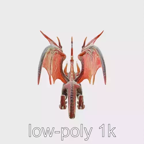 Infernal Fire Demon with Flaming Wings and Horns