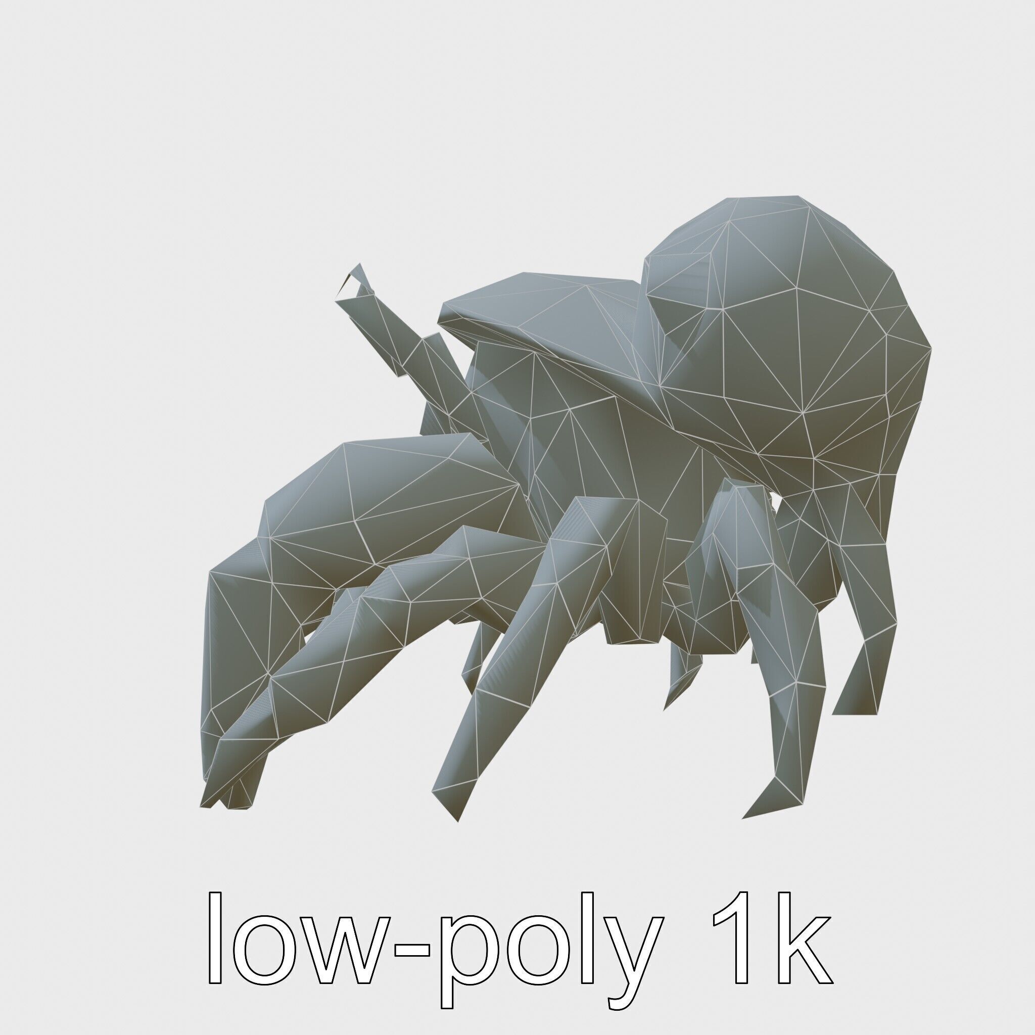 Realistic Hermit Crab with Borrowed Shell 3D Model Low-poly 3D model_7