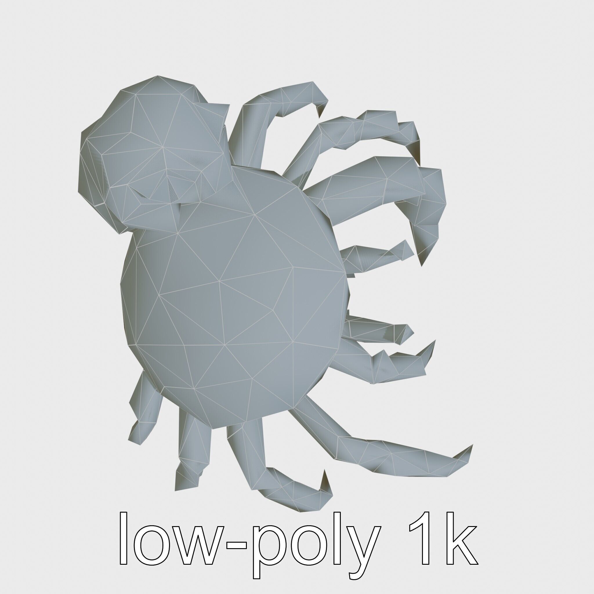 Realistic Hermit Crab with Borrowed Shell 3D Model Low-poly 3D model_13
