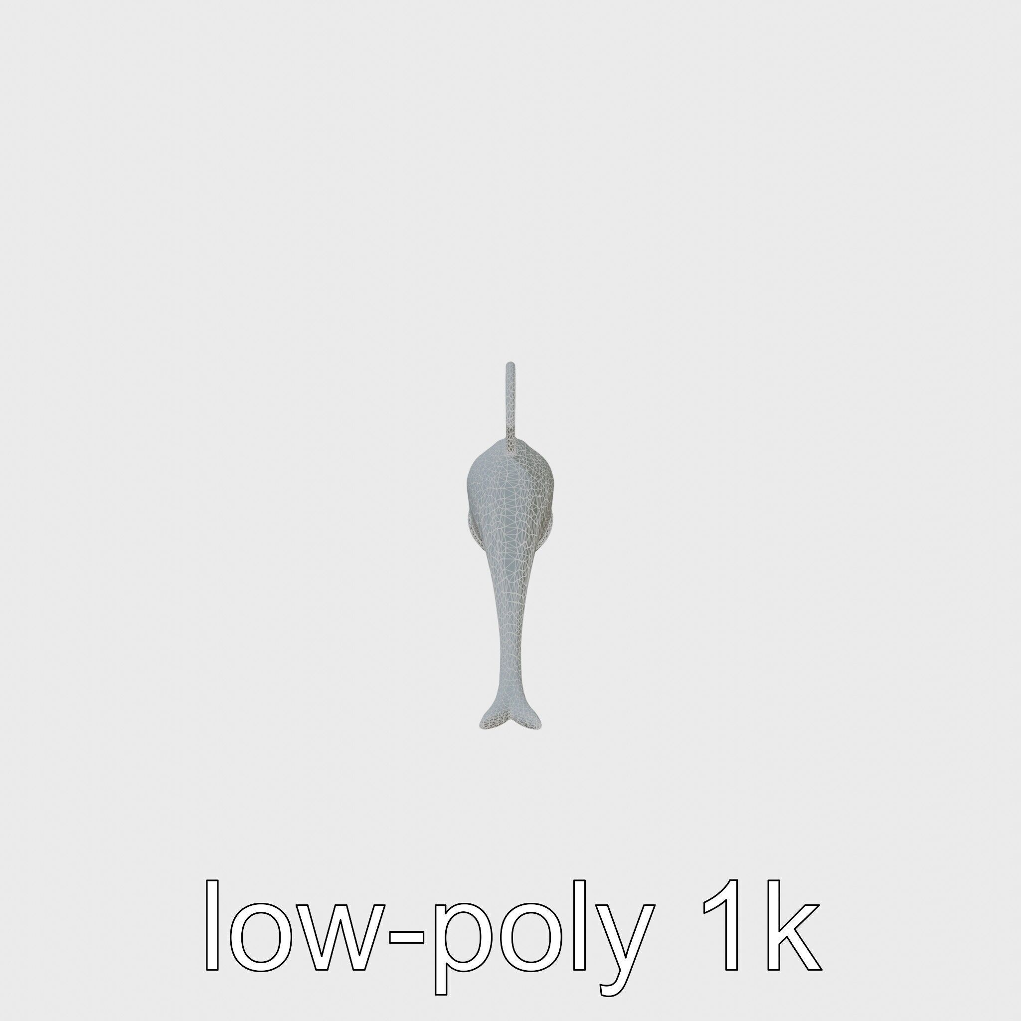 Ribbon Eel with Flowing Dorsal Fin 3D Model Low-poly 3D model_6