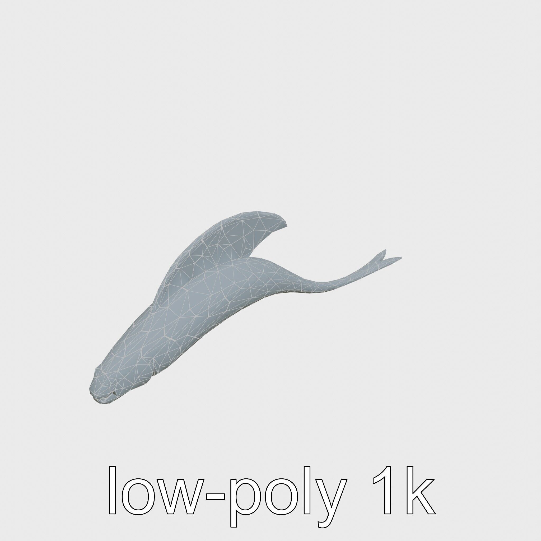 Ribbon Eel with Flowing Dorsal Fin 3D Model Low-poly 3D model_27