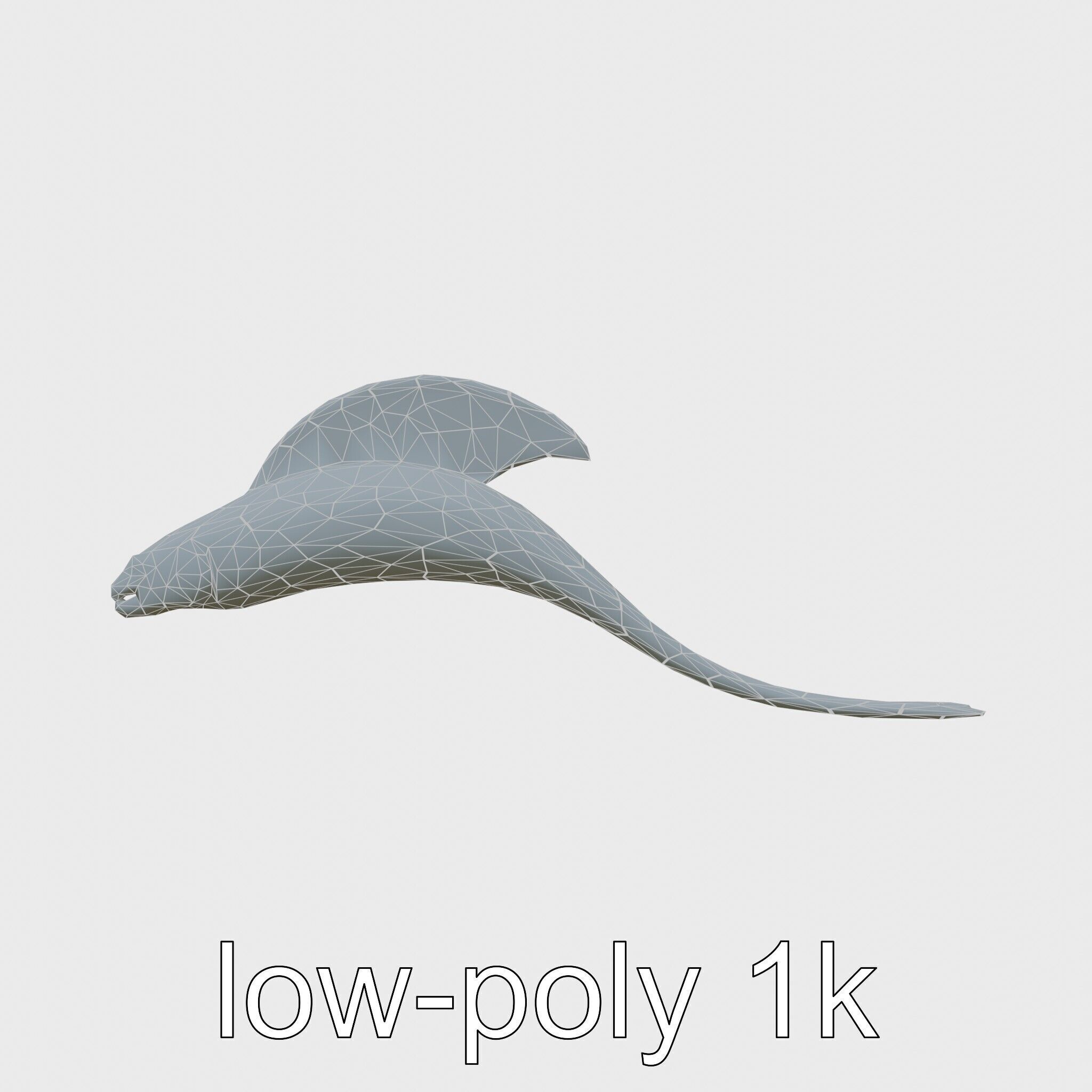 Ribbon Eel with Flowing Dorsal Fin 3D Model Low-poly 3D model_24