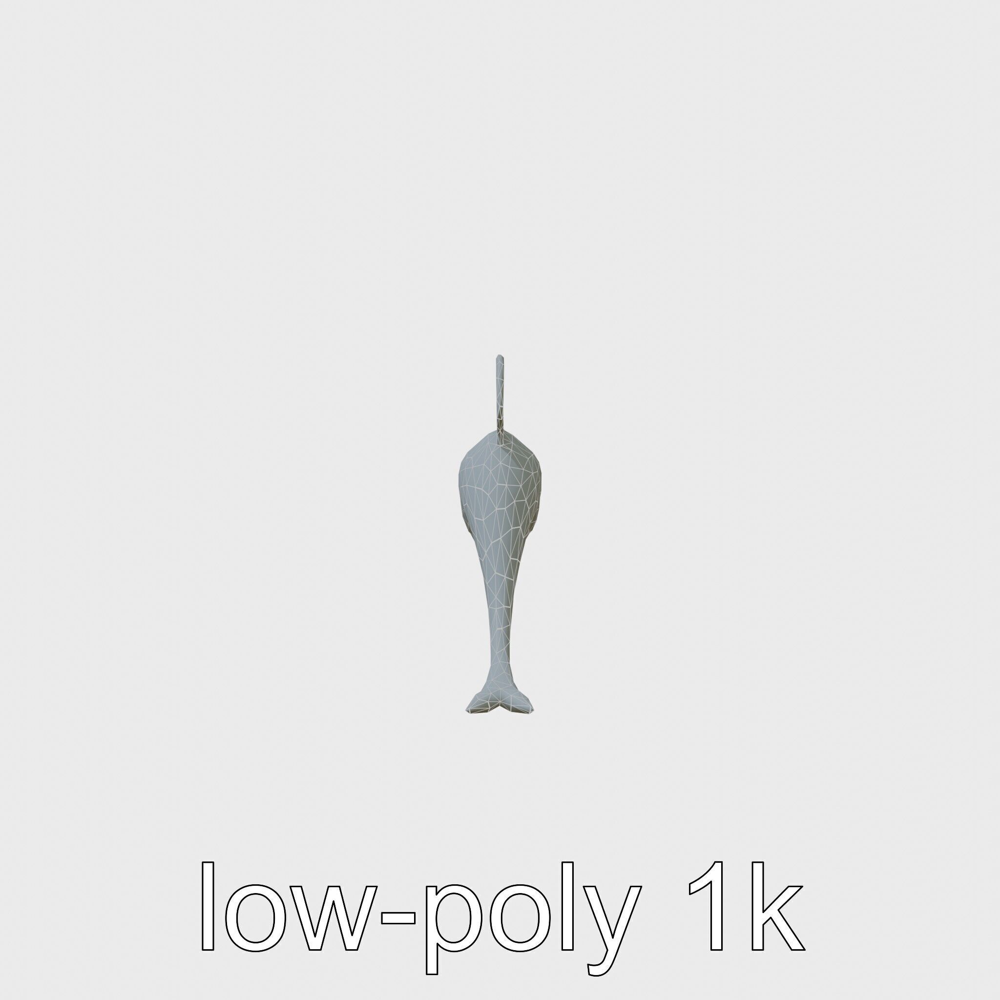 Ribbon Eel with Flowing Dorsal Fin 3D Model Low-poly 3D model_7