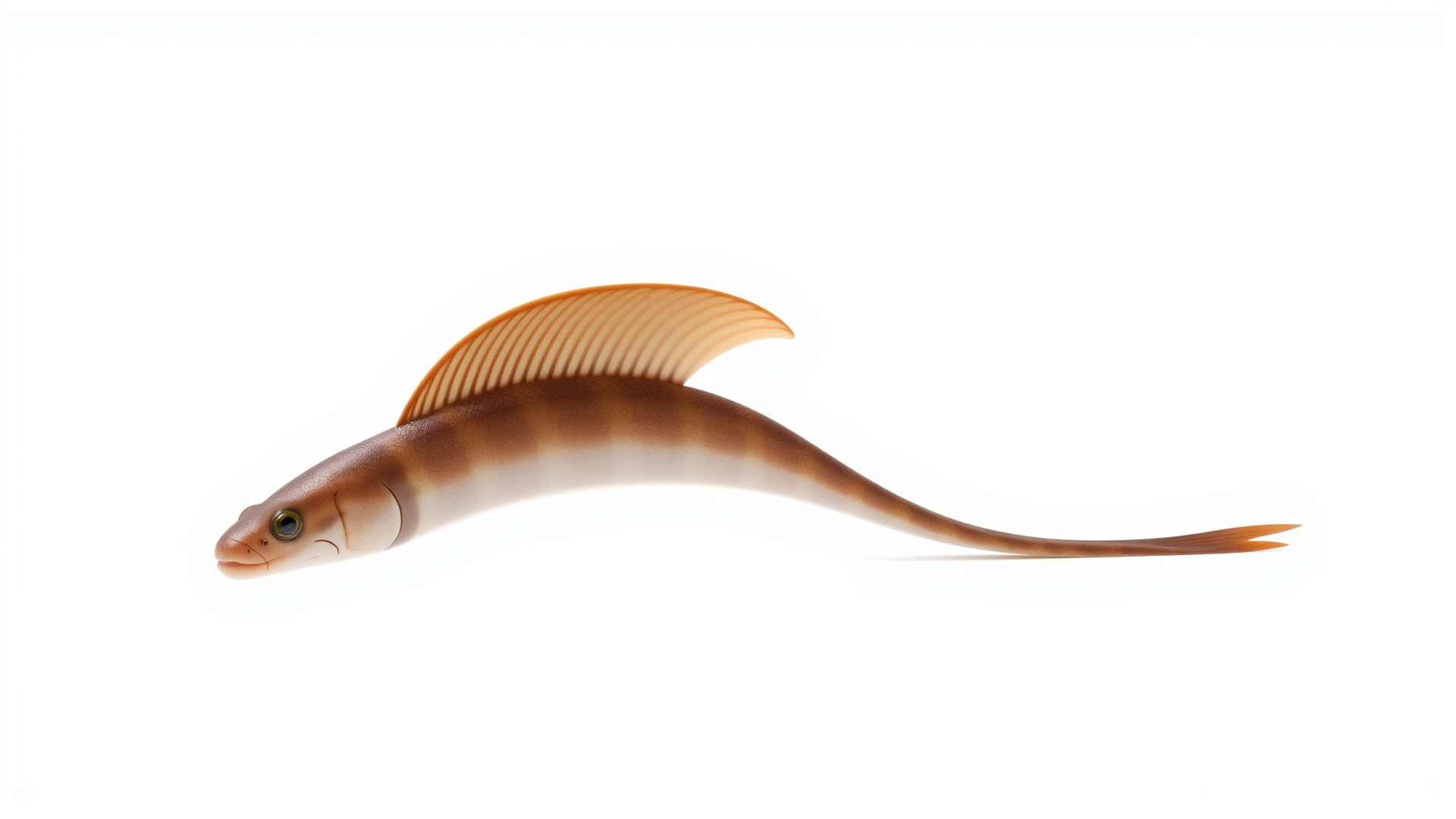 Ribbon Eel with Flowing Dorsal Fin 3D Model Low-poly 3D model_3