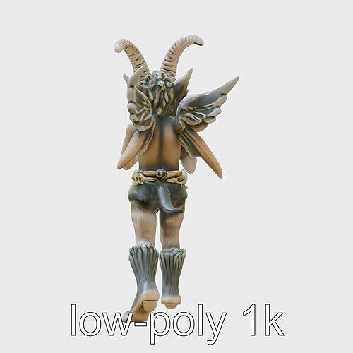 Enchanted Woodland Faun Character Model Low-poly 3D model