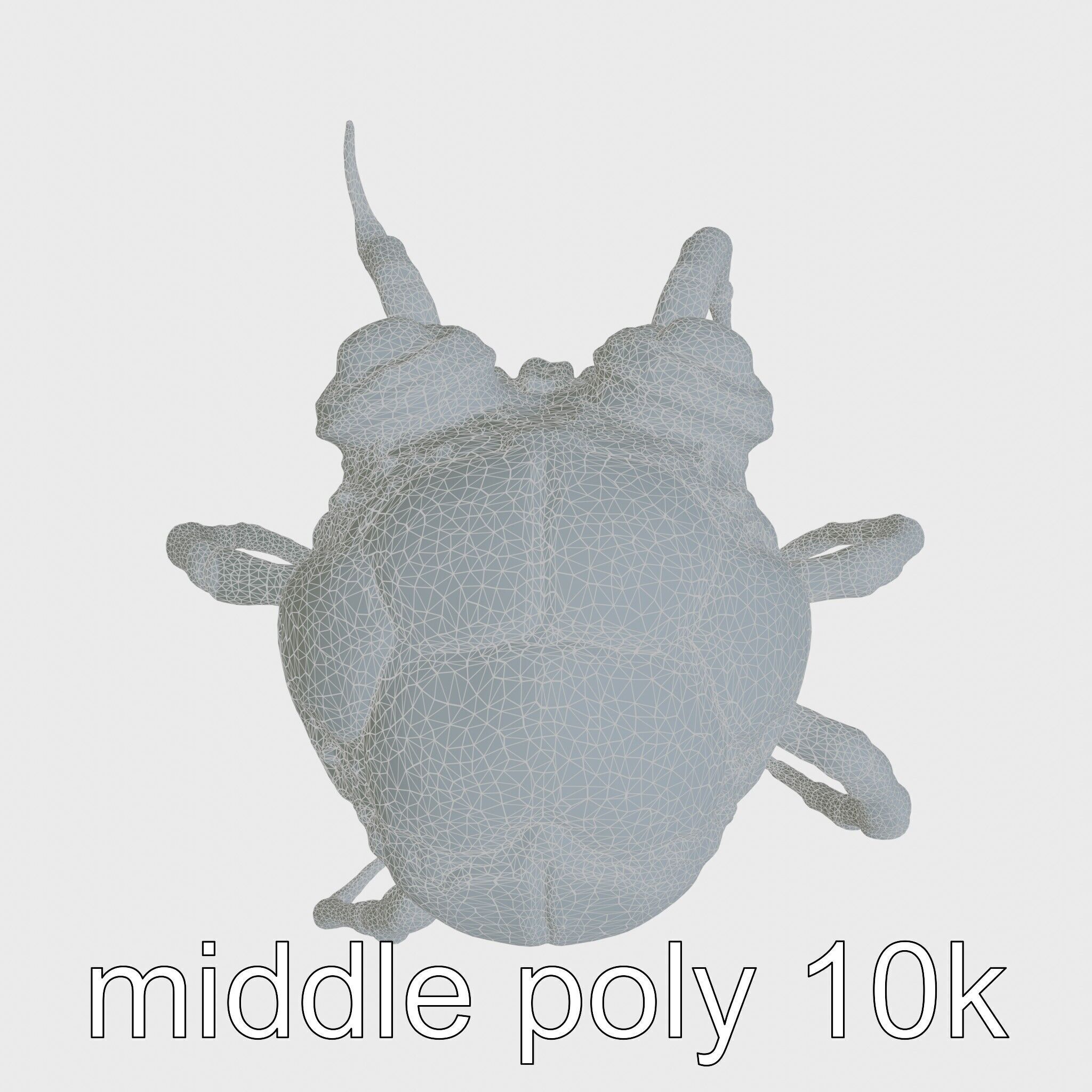 Floating Beholder Creature with Orb Body and Eye Stalks Low-poly 3D model_58