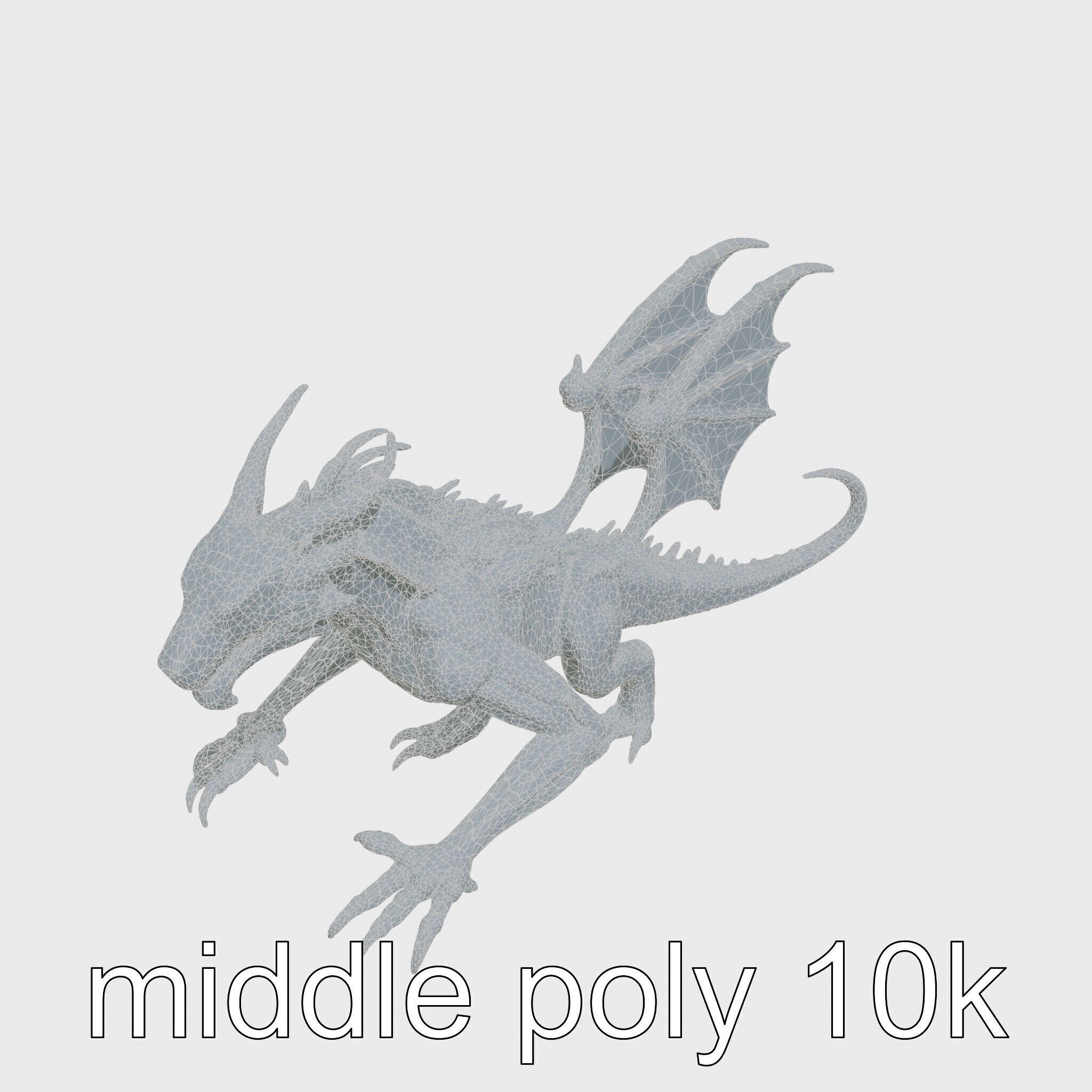 Shadow Dragon 3D Model with Darkness Manipulation Low-poly 3D model_10