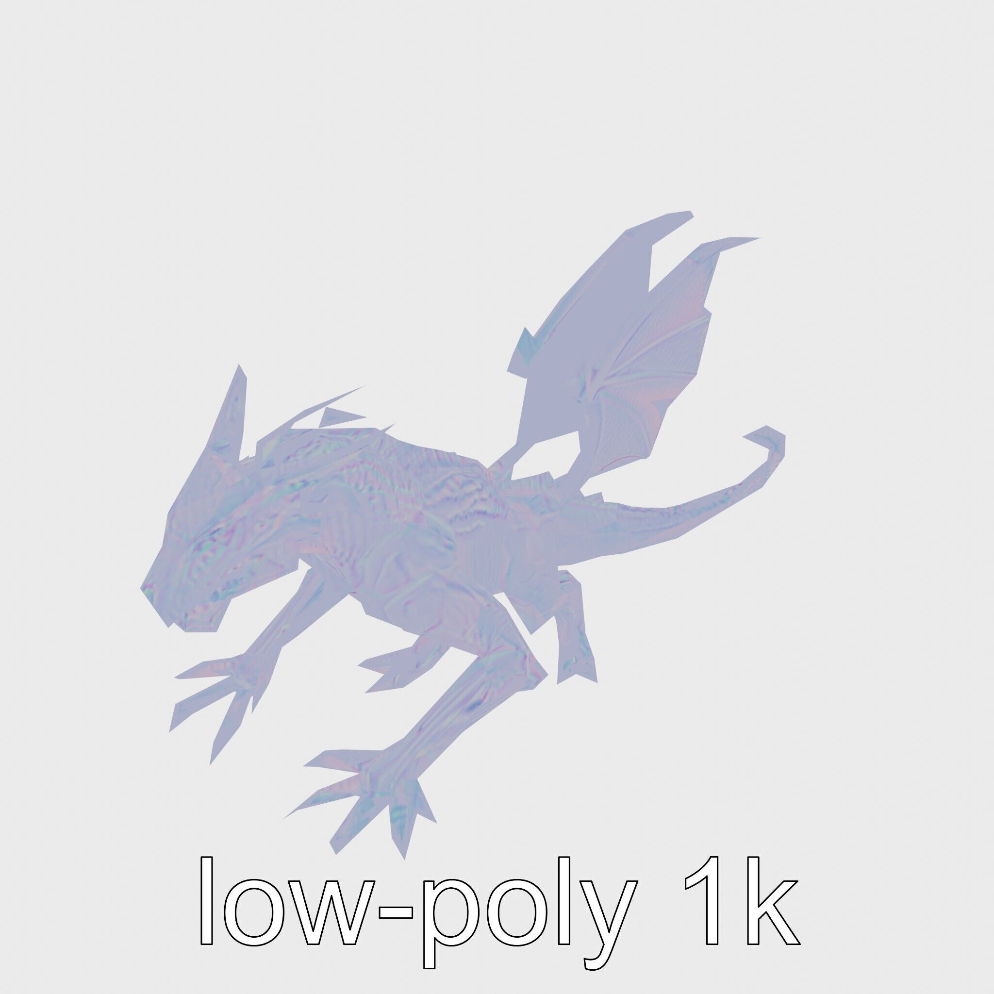 Shadow Dragon 3D Model with Darkness Manipulation Low-poly 3D model_20